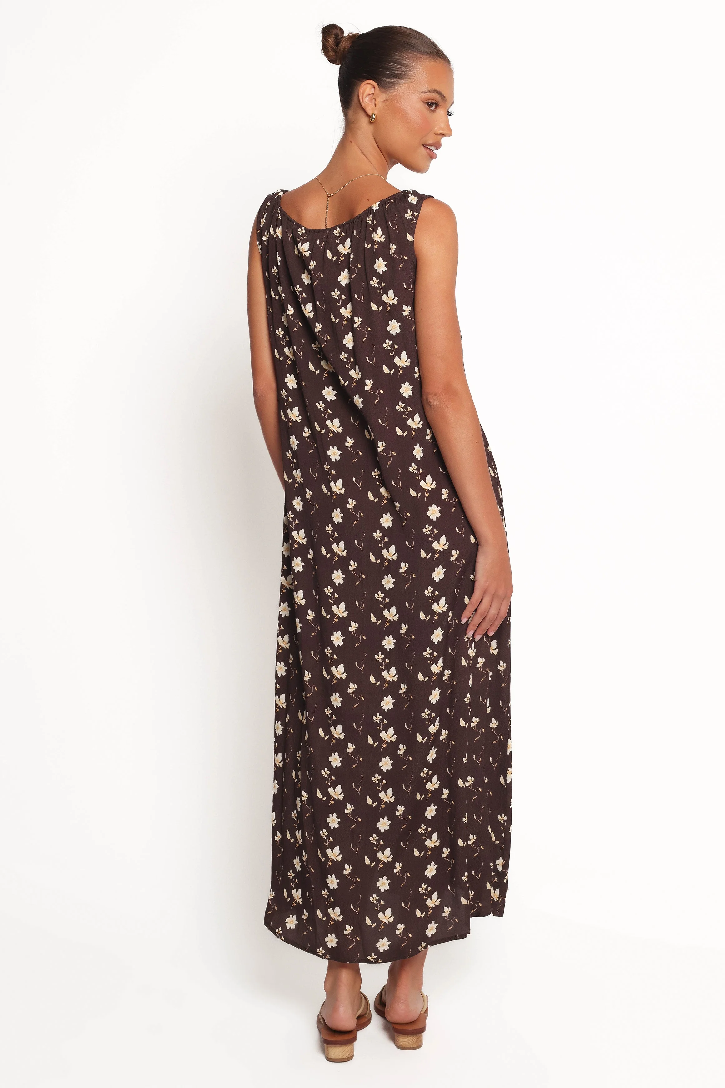 Bowman Maxi Dress - Brown Floral