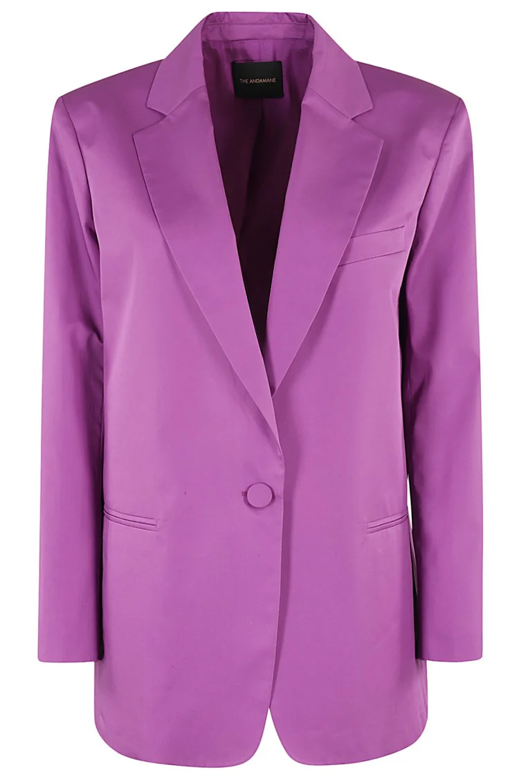 Amethyst Satin Cotton Blazer