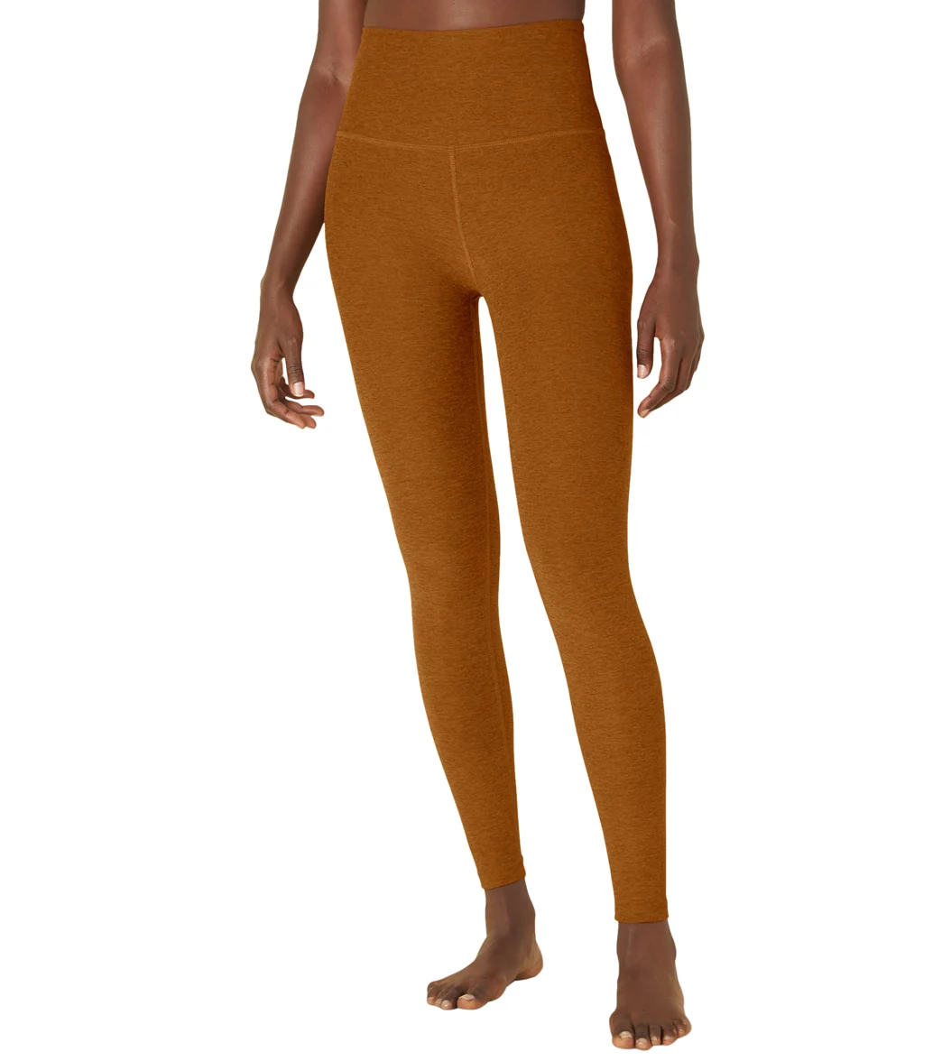 Beyond Yoga Spacedye High Waisted Caught In The Midi 7/8 Yoga Leggings Clove Brown Heather