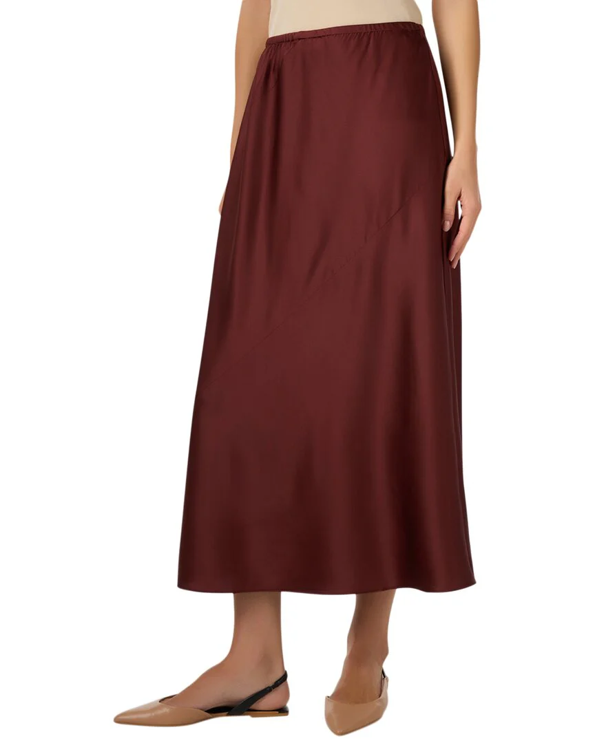 EILEEN FISHER Silk-Blend Midi Skirt