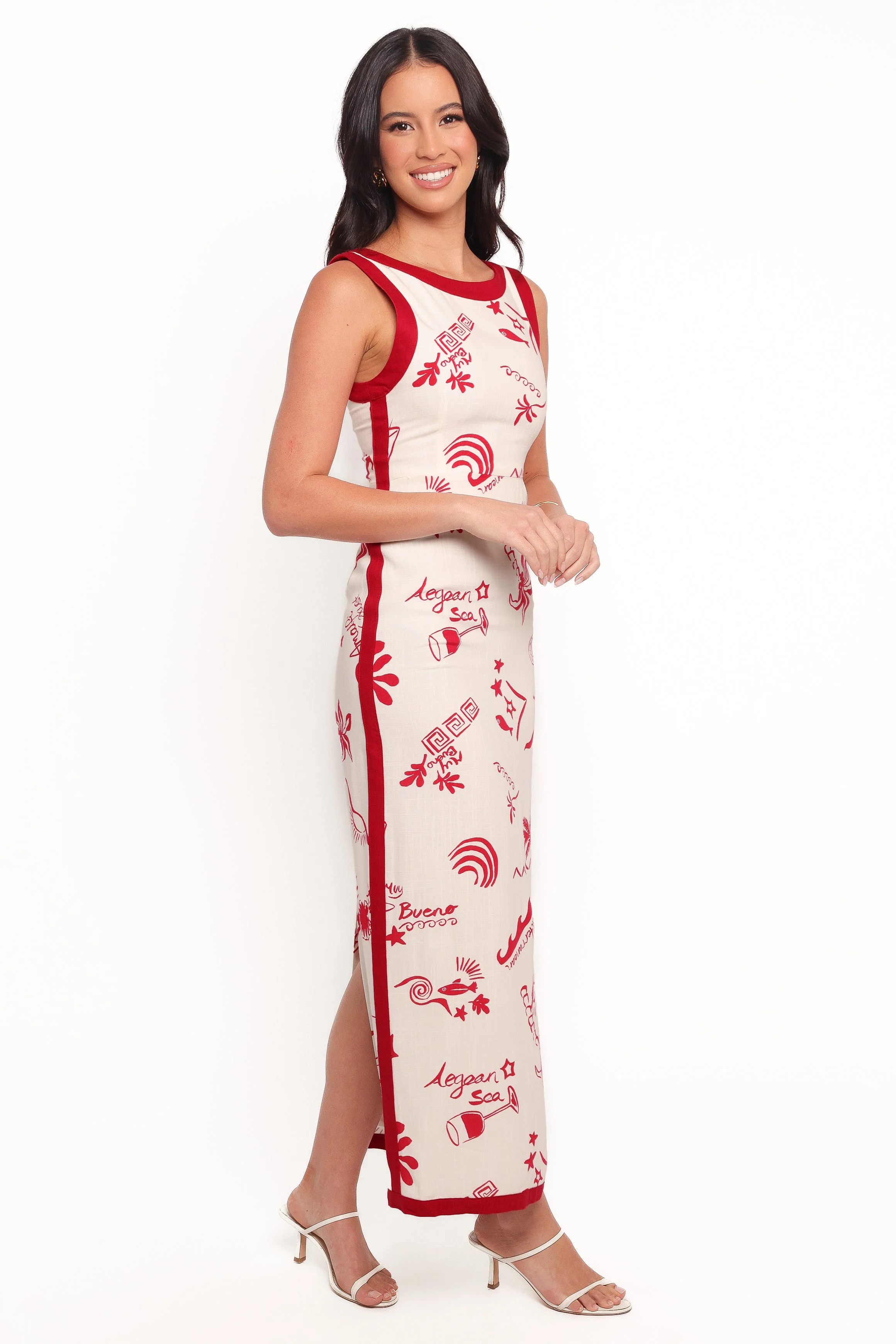 Fiori Maxi Dress - Red