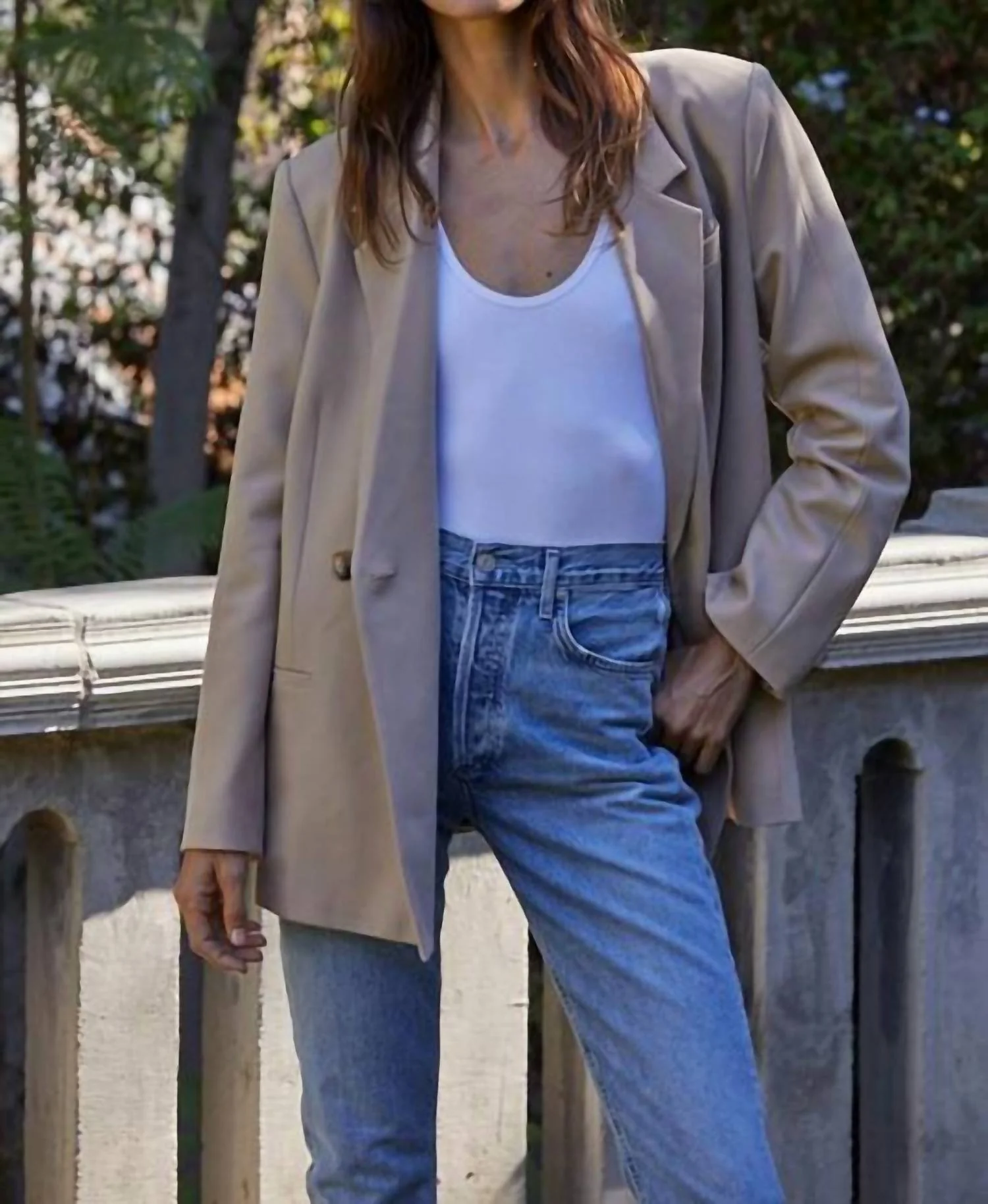 Hidden Hills Blazer In Beige