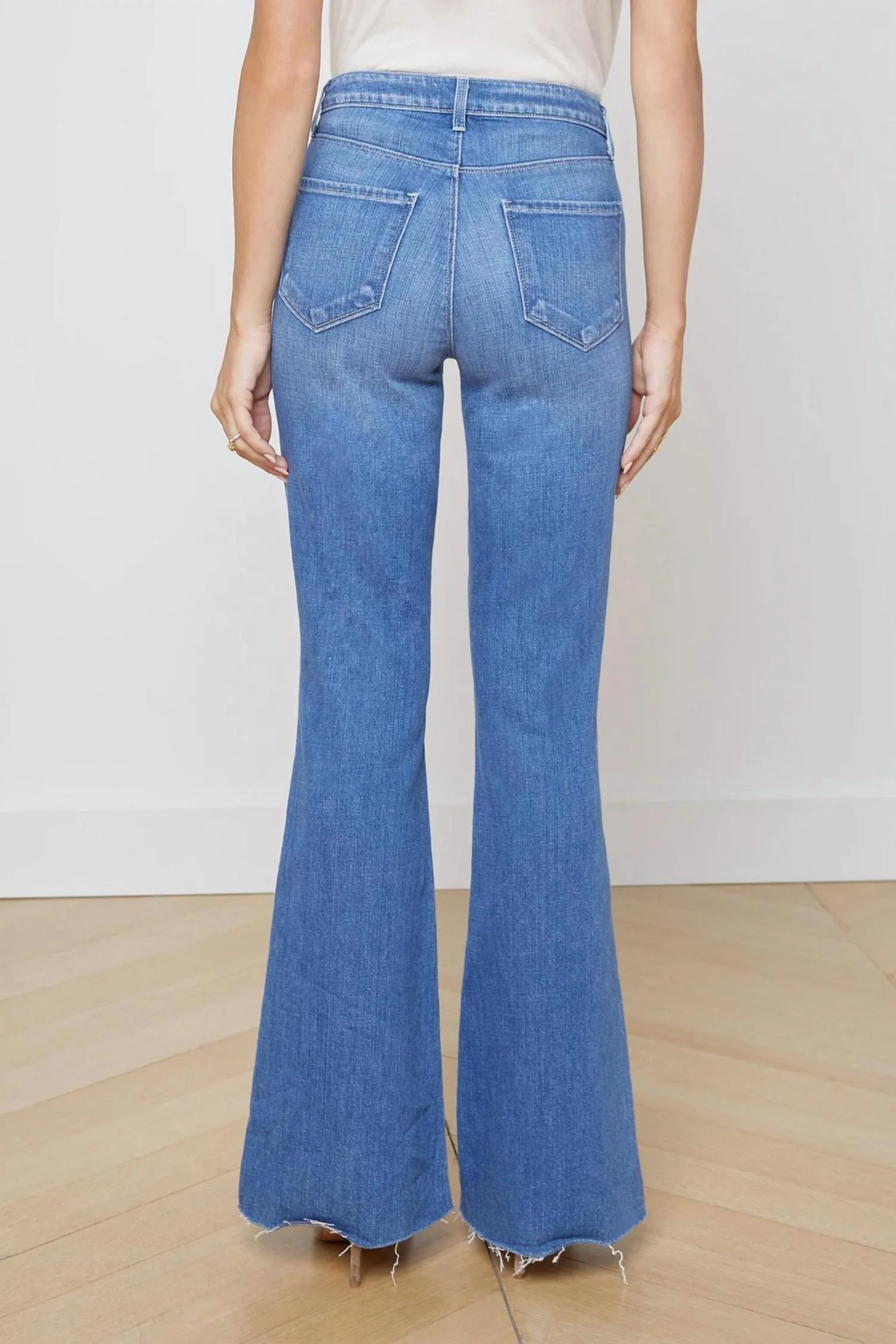 Sera High Rise Flare Jeans In Bordello