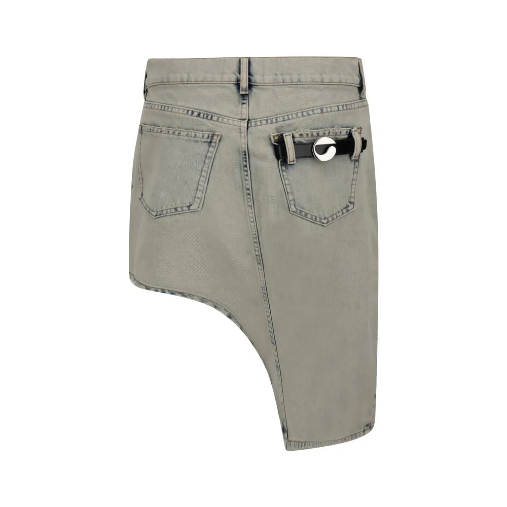 Coperni Asymmetric blue Women's Miniskirt