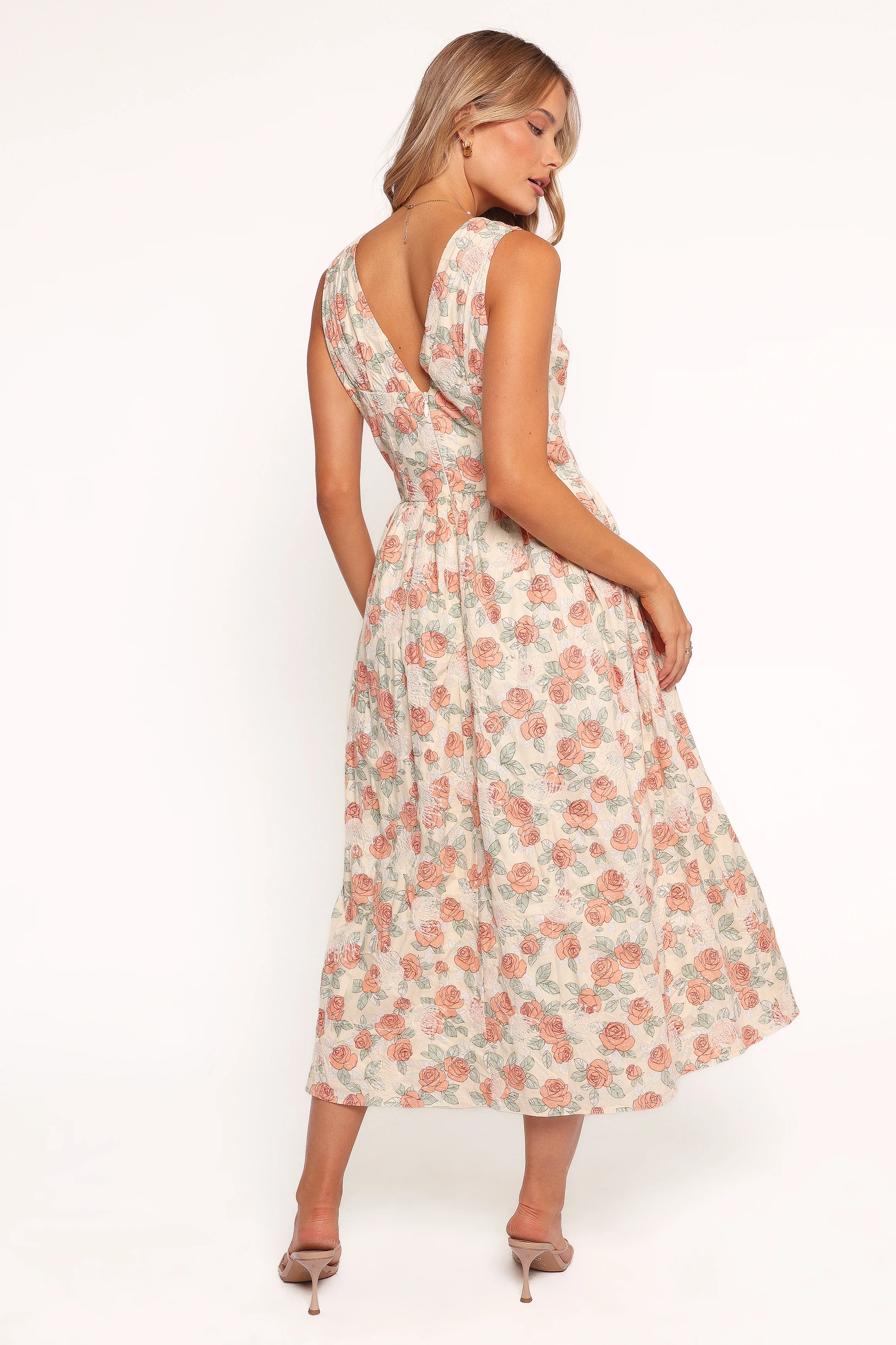 Velda Midi Dress - Pink Floral