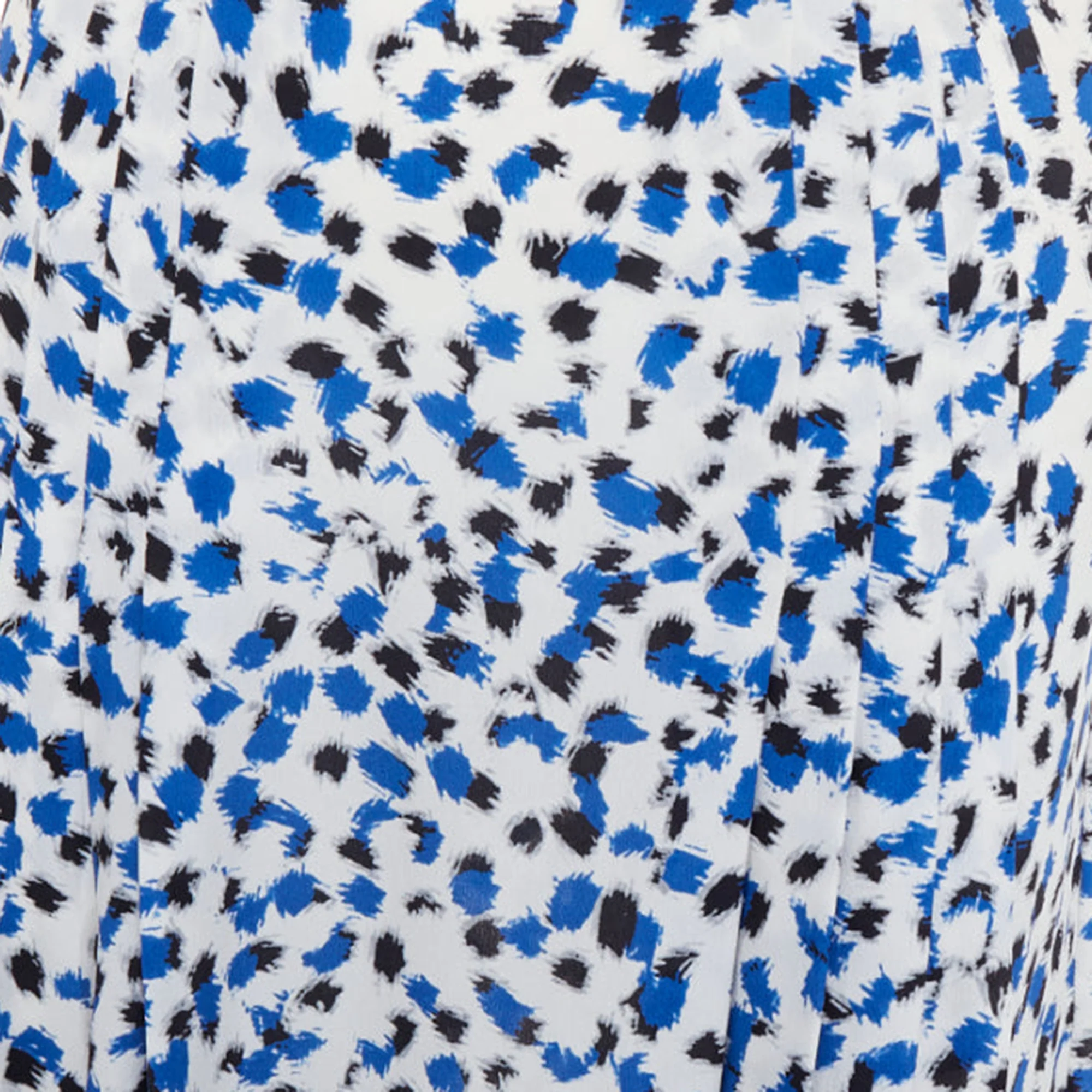Oscar De La Renta Silk Abstract Print Midi Skirt