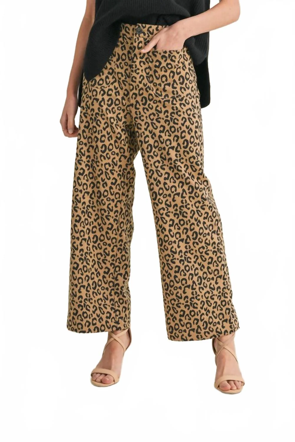 Women's Wide Leg Pants In Brown