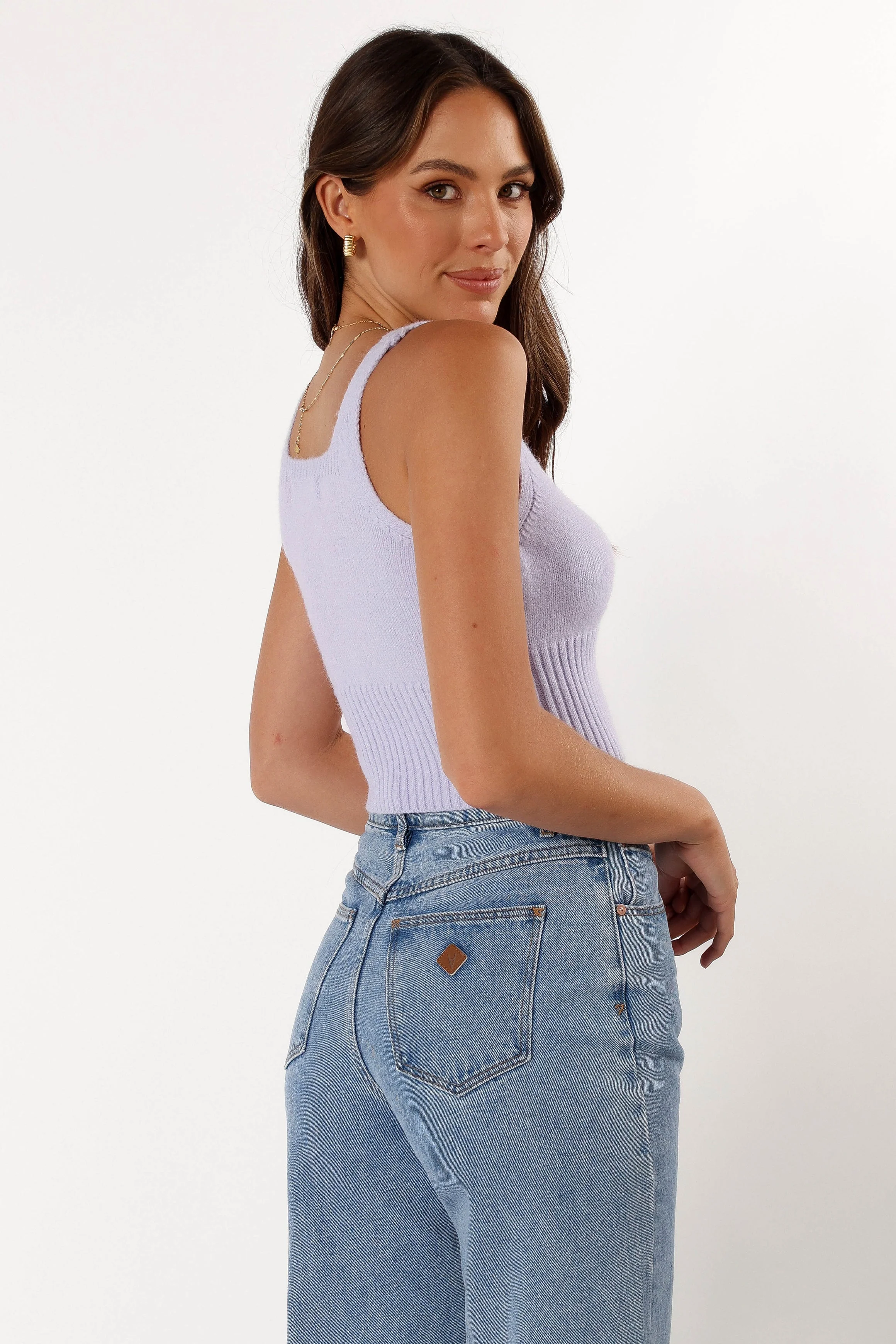 Isabel Sweater Top - Lilac