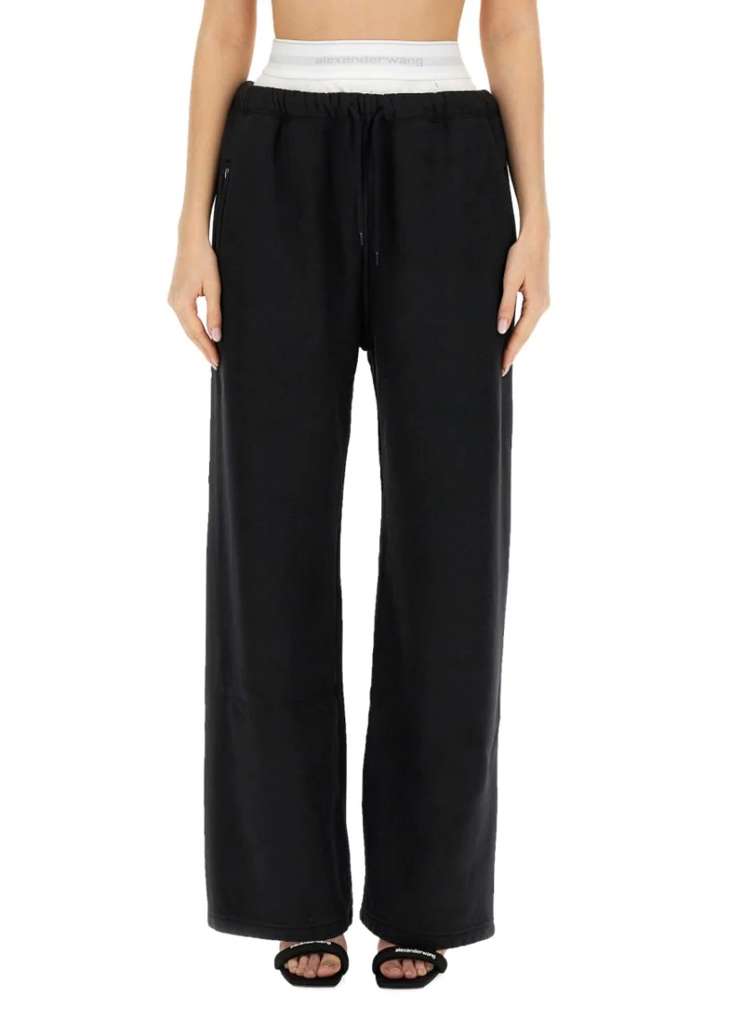 Relaxed Black Wide-Leg Pants