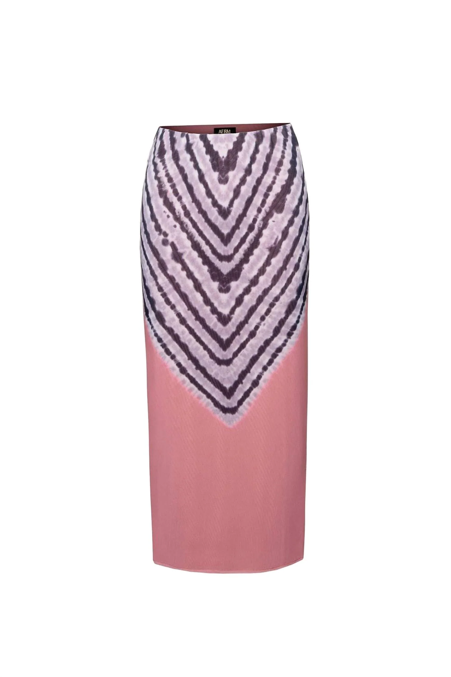 Felix Mesh Midi Skirt In Tan Tie-Dye