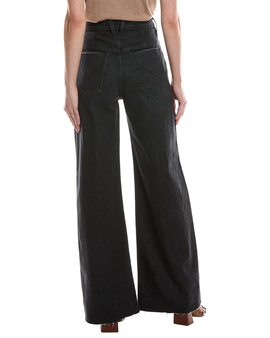 HUDSON Jeans Jodie Seamed Front Yoke Milano Noir Wide Leg Jean