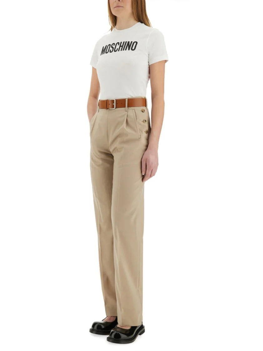 Tailored Virgin Wool Straight-Fit Pants