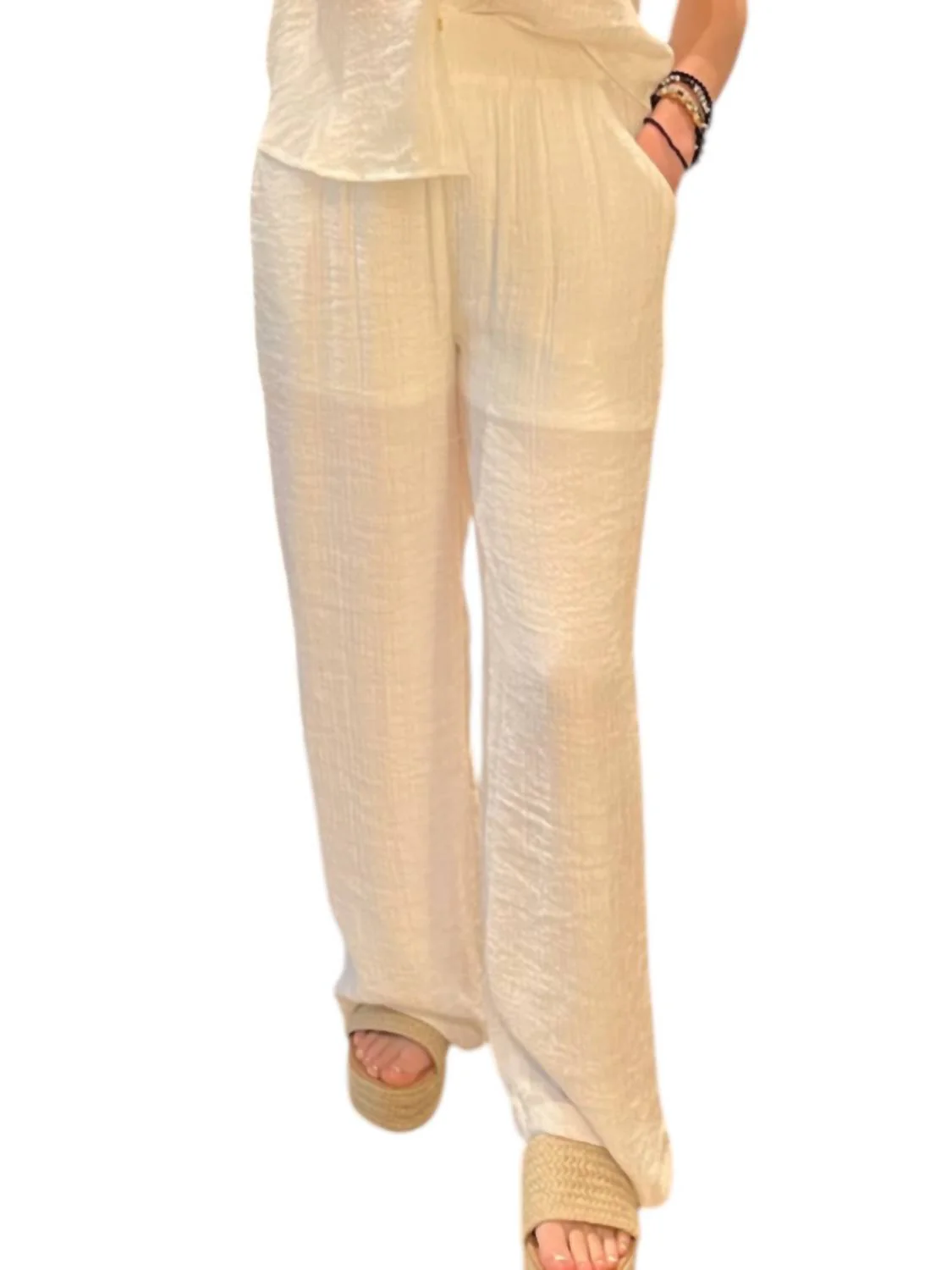 Carolina Pant Set In White