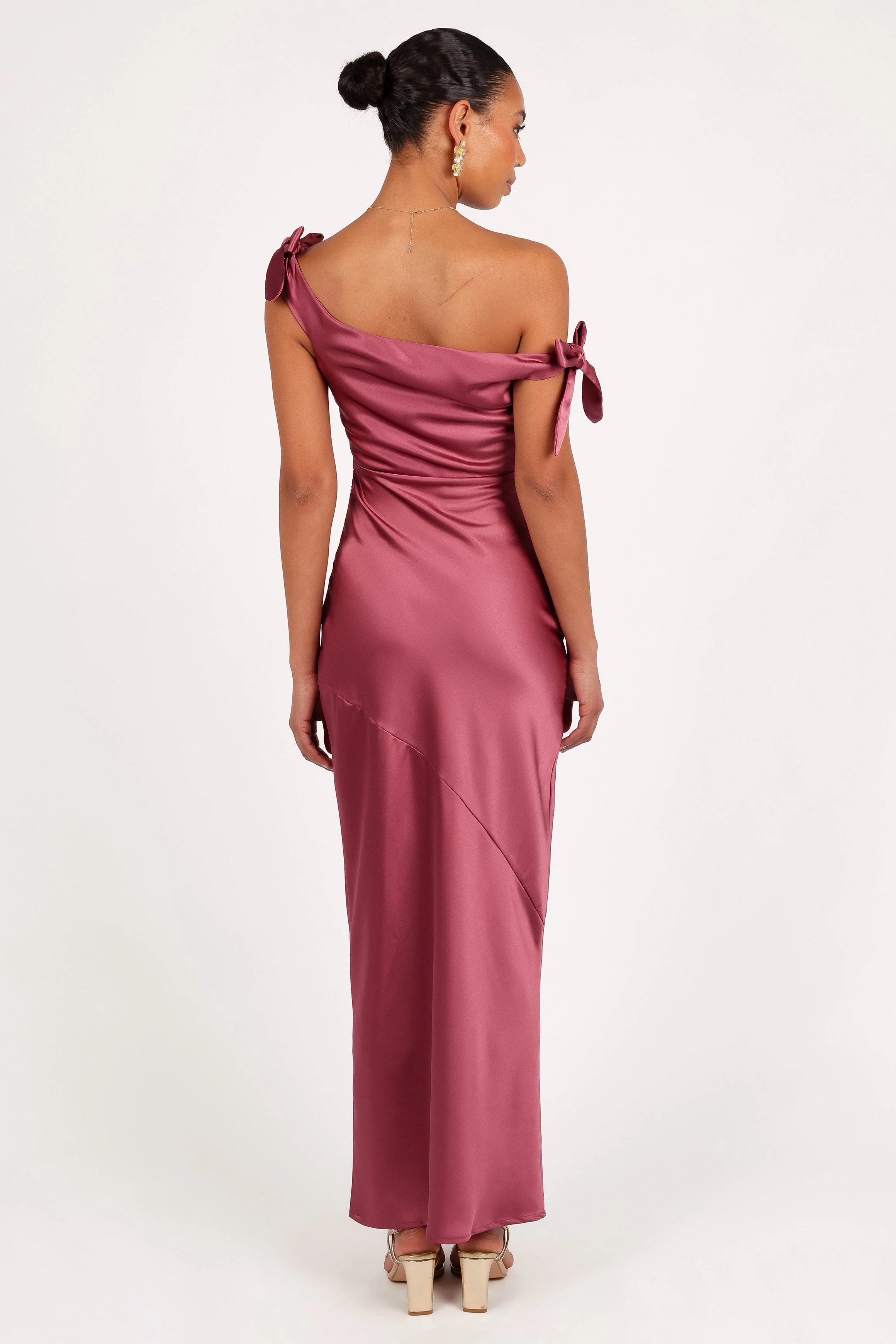 Selma Off Shoulder Maxi Dress - Dark Rose