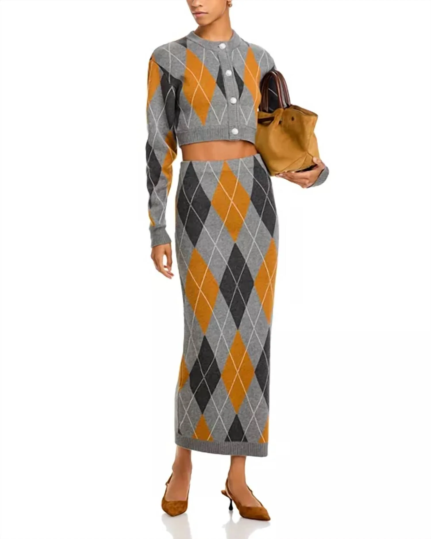 Callie Skirt In Cinnamon Slate Grey