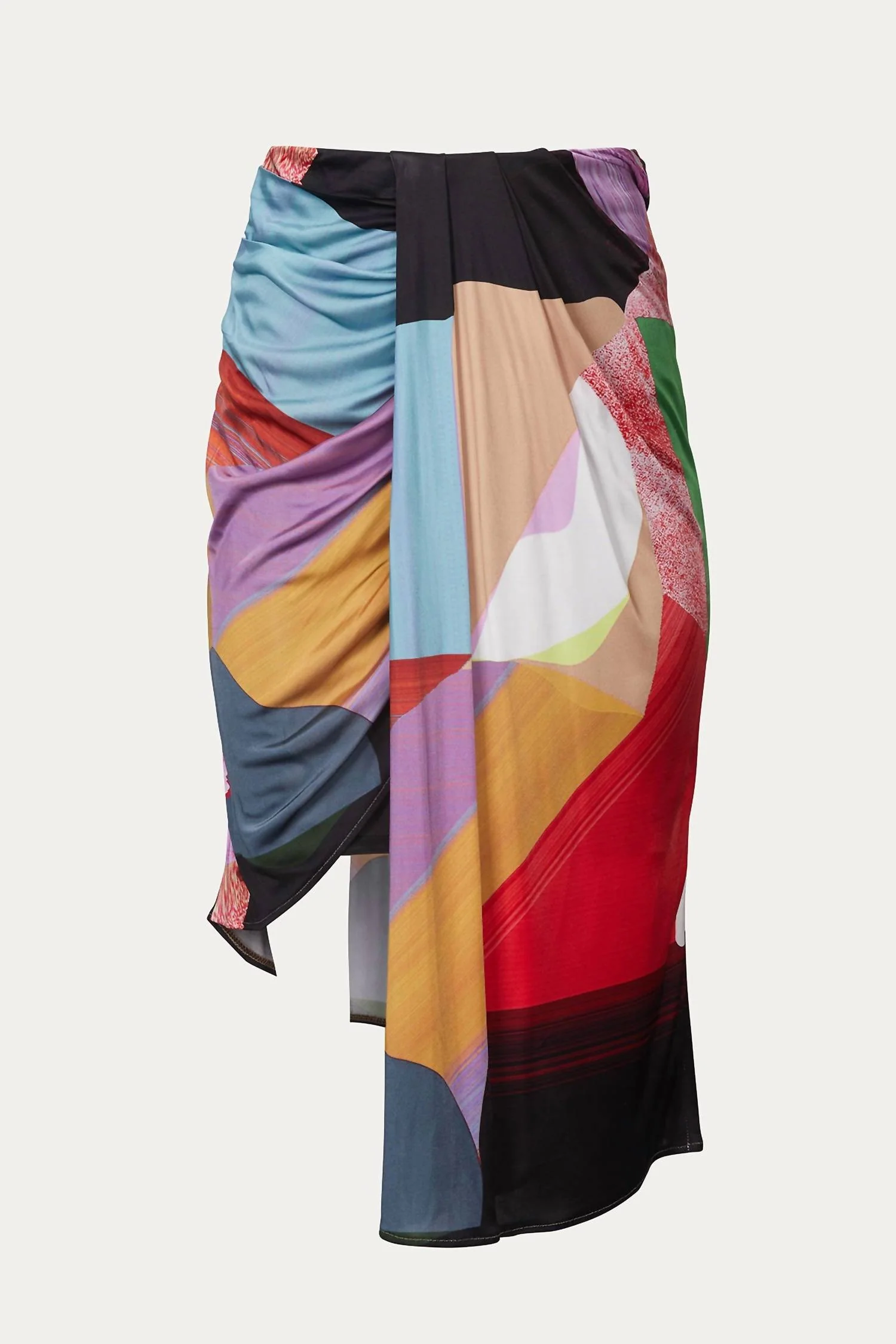 Body-Sculpting Draped Jersey Skirt In Kiki