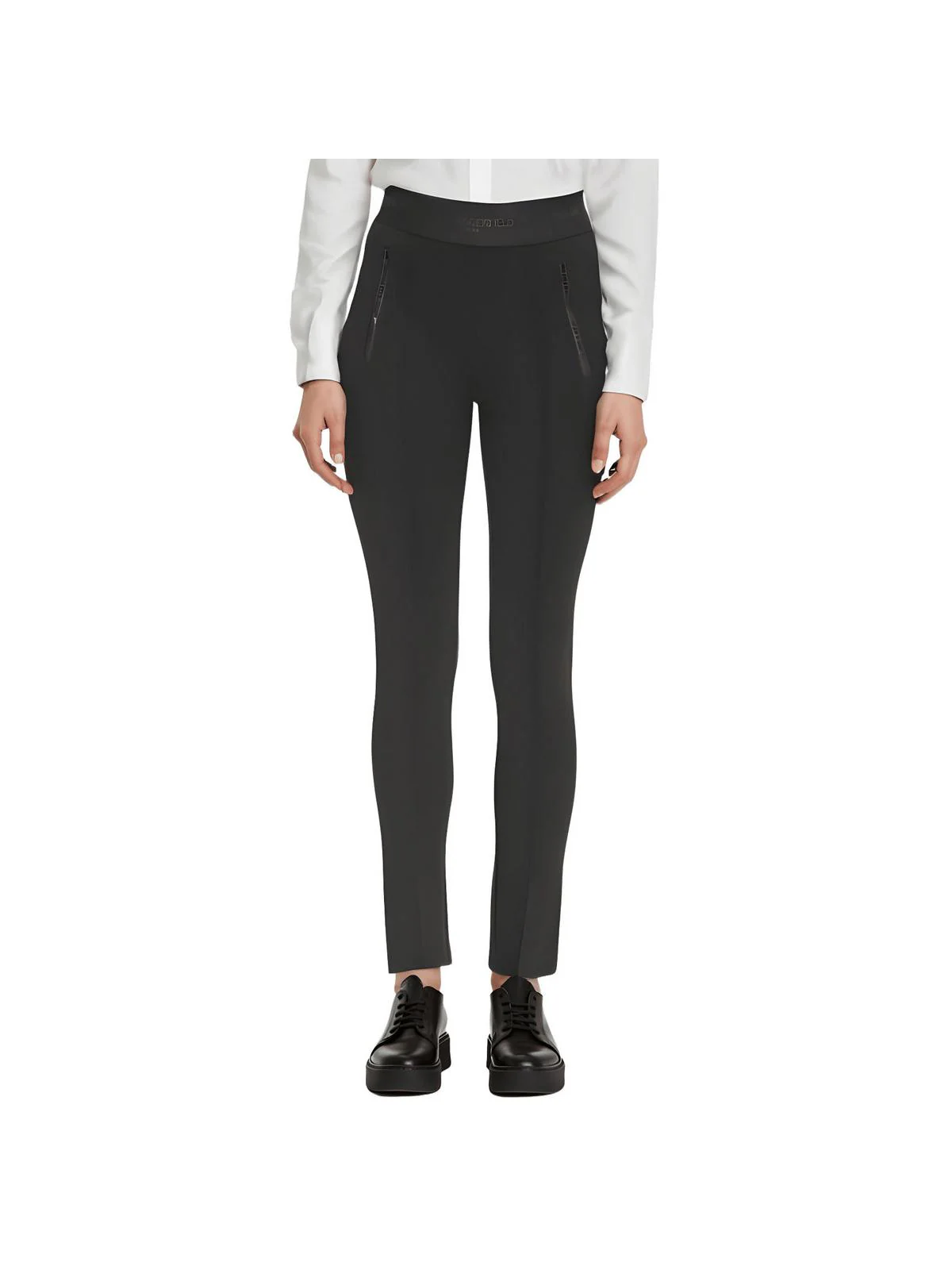 Womens Logo Zip Detail Skinny Pants