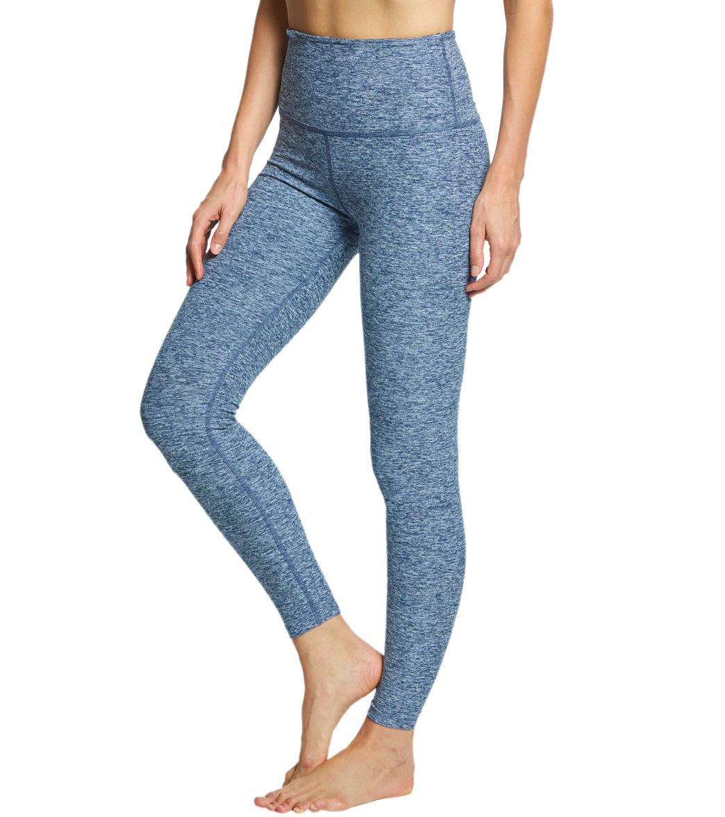 Beyond Yoga Spacedye High Waisted Caught In The Midi 7/8 Yoga Leggings White/Outlaw Navy