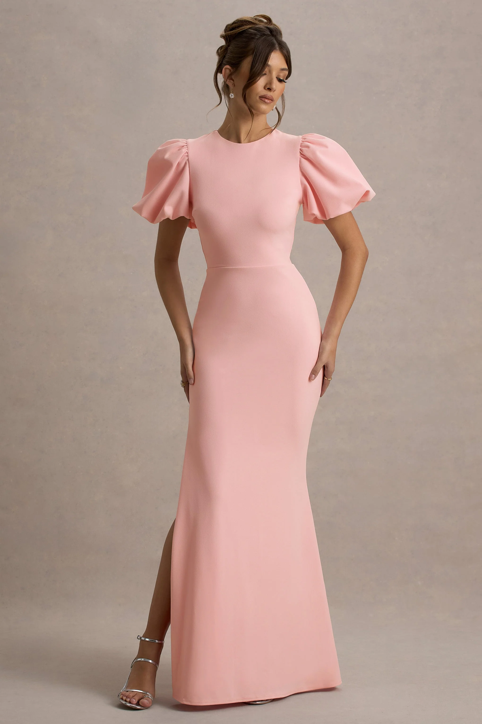 Love Letters | Pink Puff-Sleeve Maxi Dress