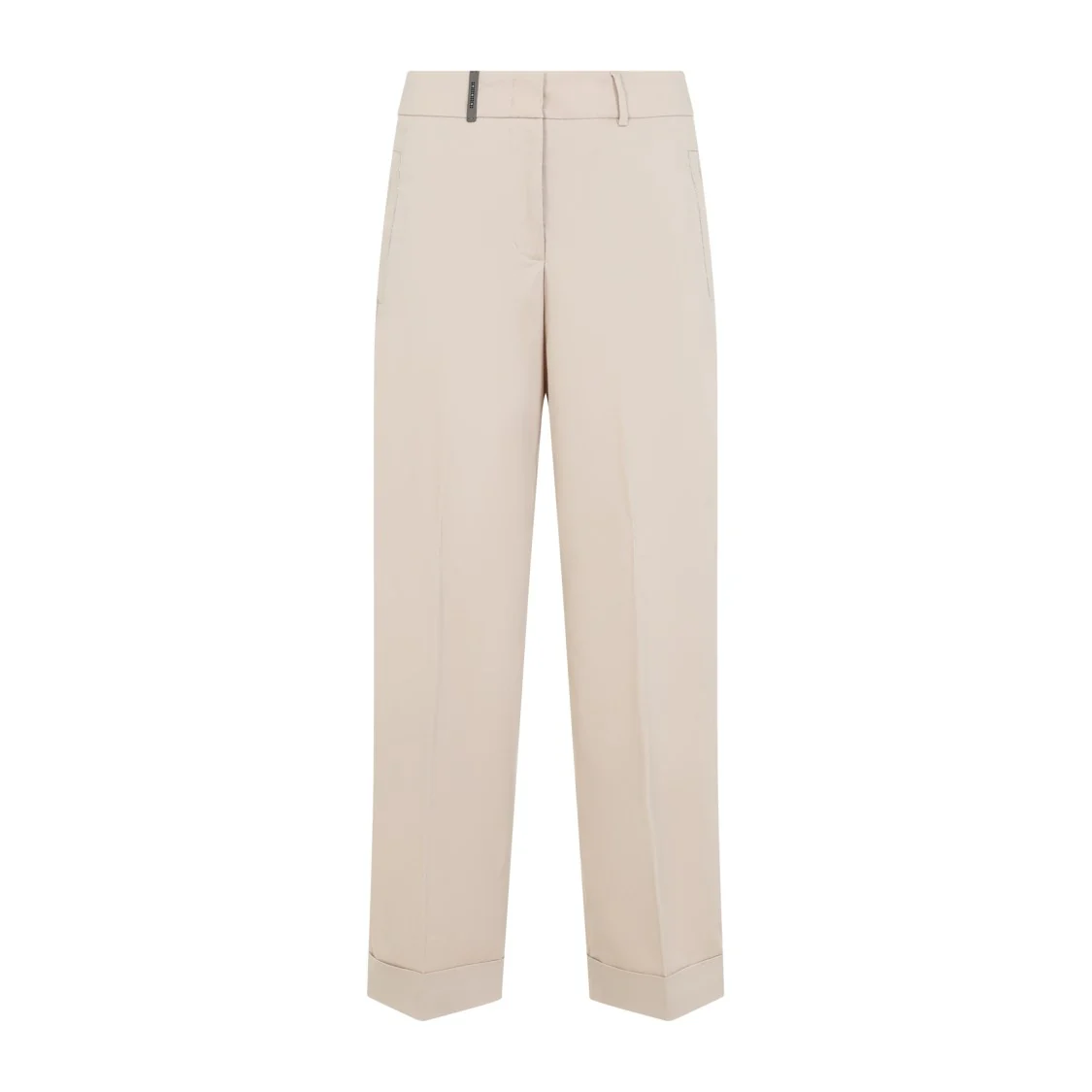 Beige Cotton Pants