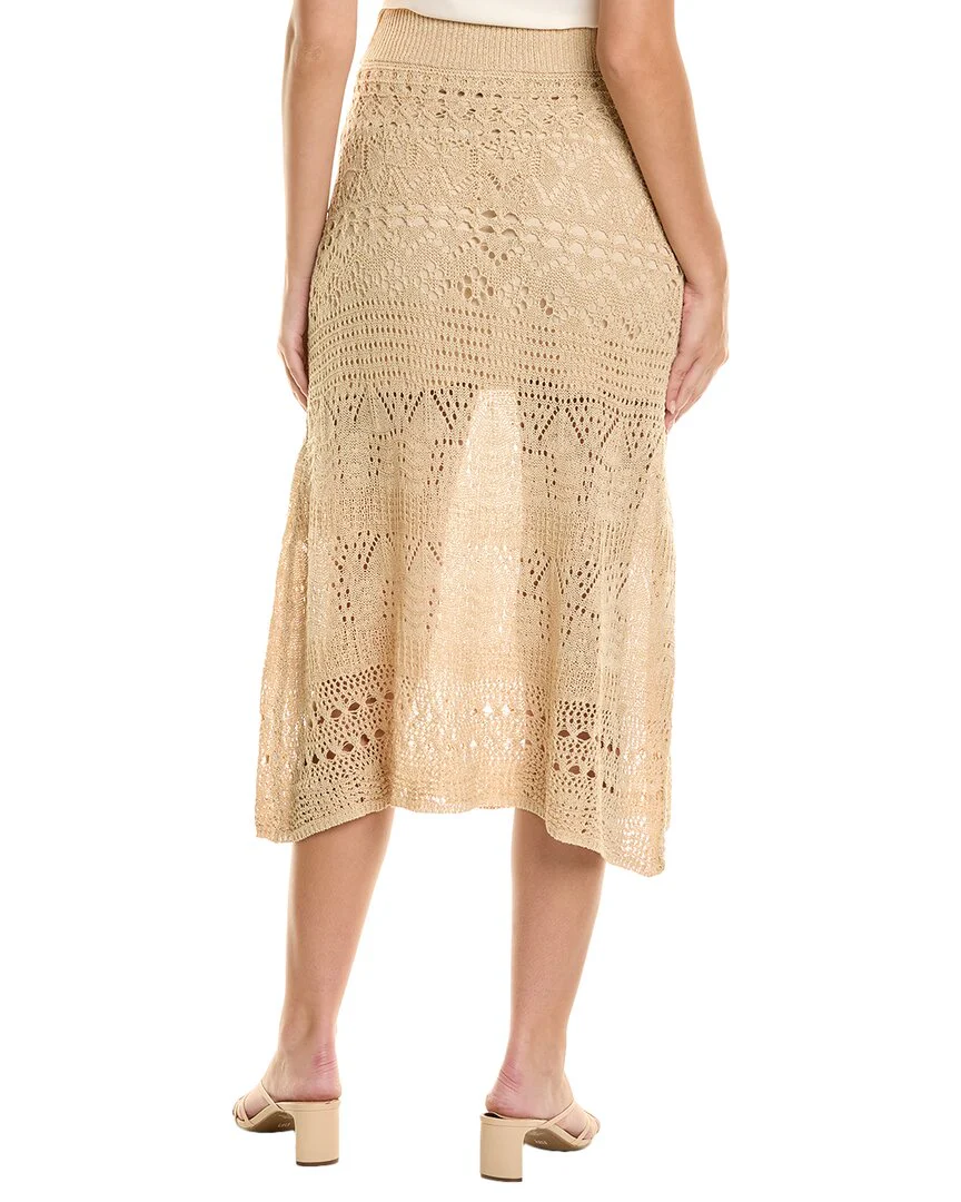 FATE Pointelle Open Knit Skirt