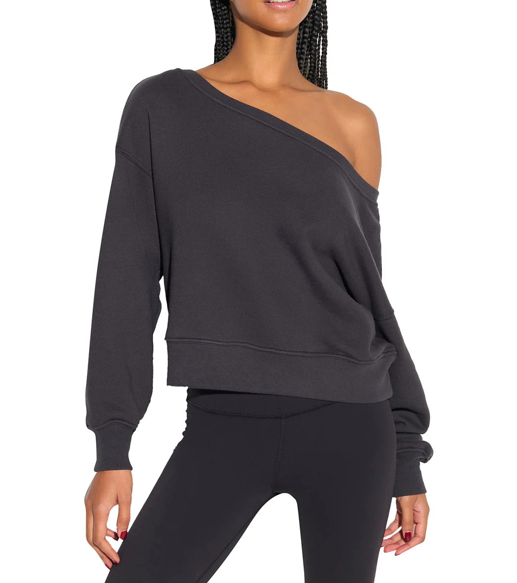 Spiritual Gangster La Vida Off Shoulder Long Sleeve