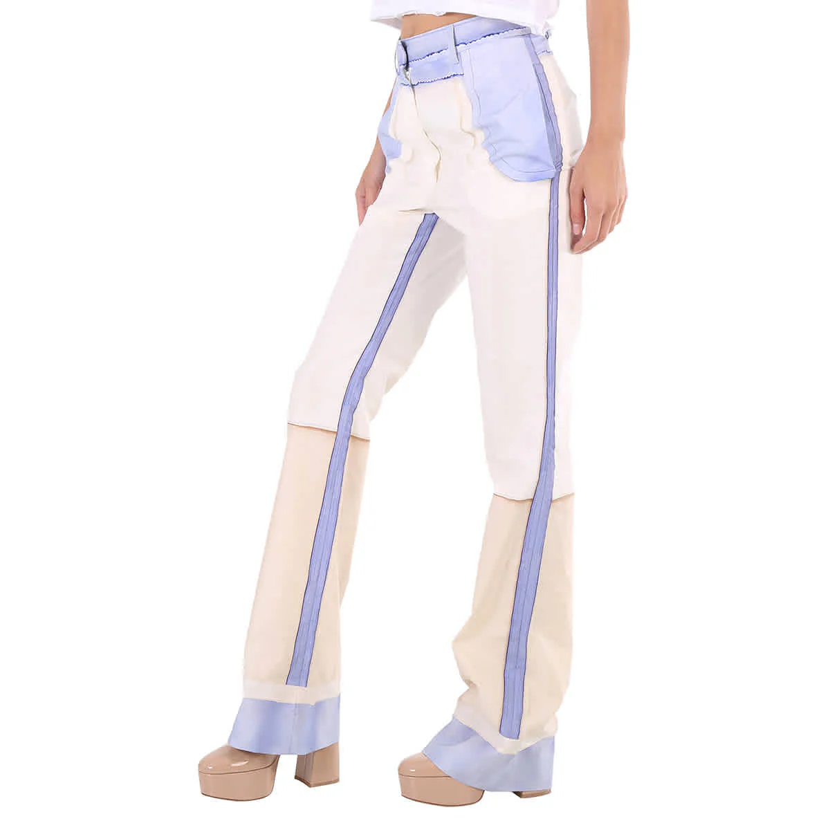 Moschino Ladies Multi-panel Design Trousers