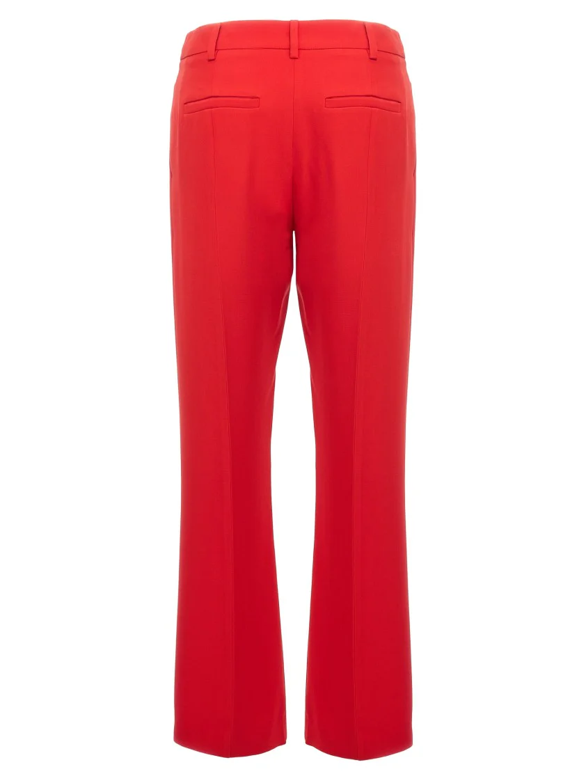 Silk Cady Trousers With Tailored Silhouette