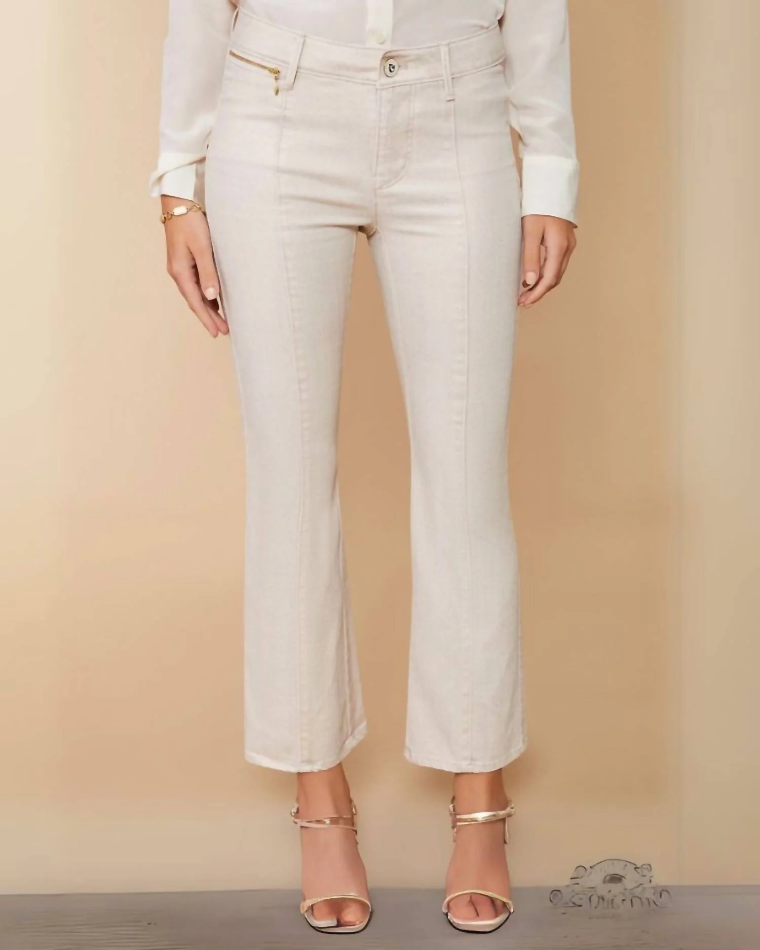 Mallory Kick Flare Jean In Champagne