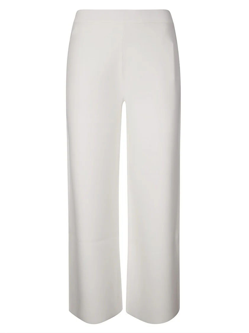 Wide-Leg Trousers In Stretch Fabric