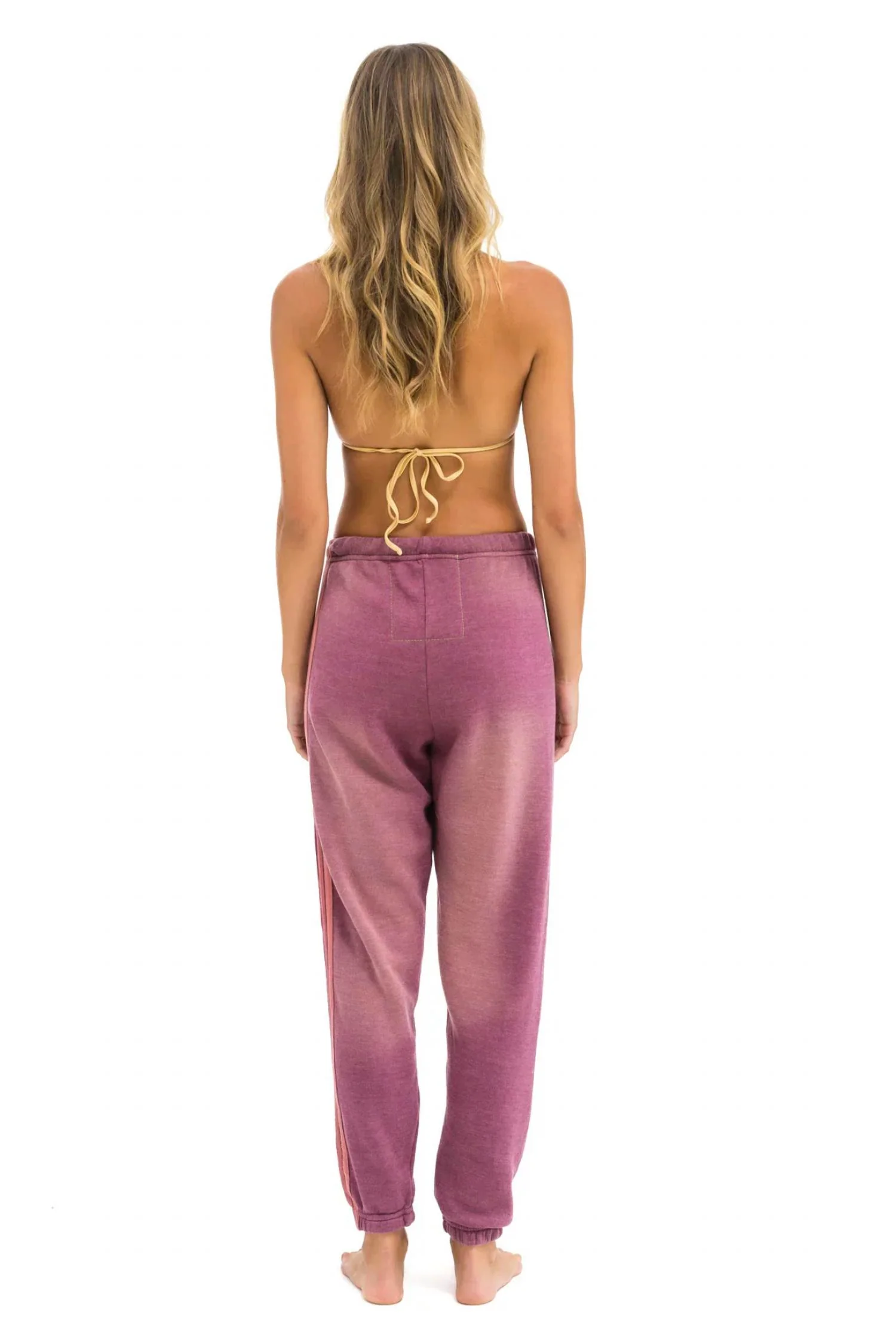 5 Stripe Sweatpants In Faded Berry