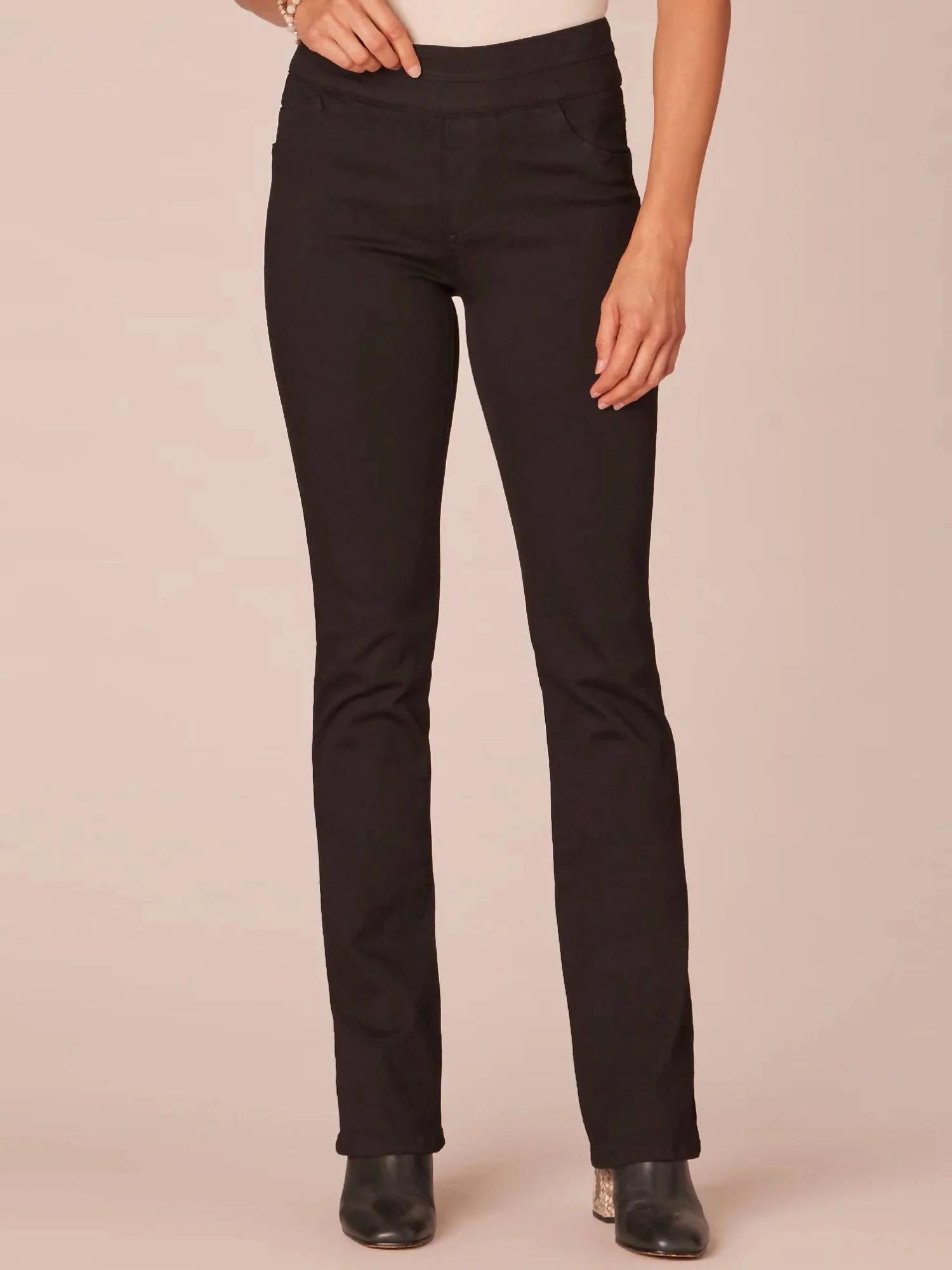 High Rise Itty Bitty Boot Glider Jeans In Black