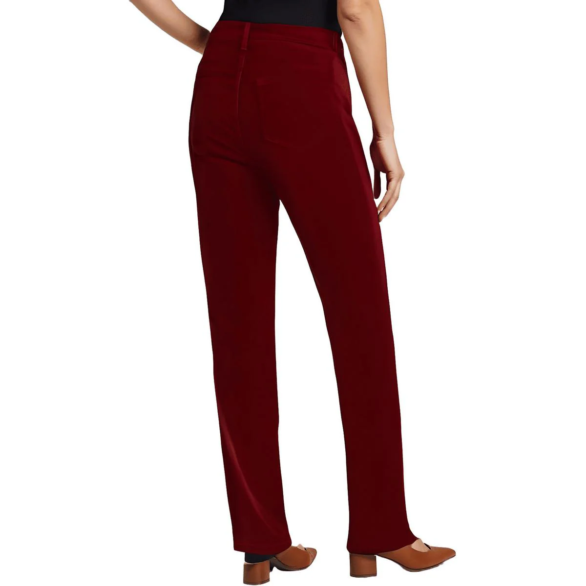 Womens Textured Corduroy Straight Leg Pants