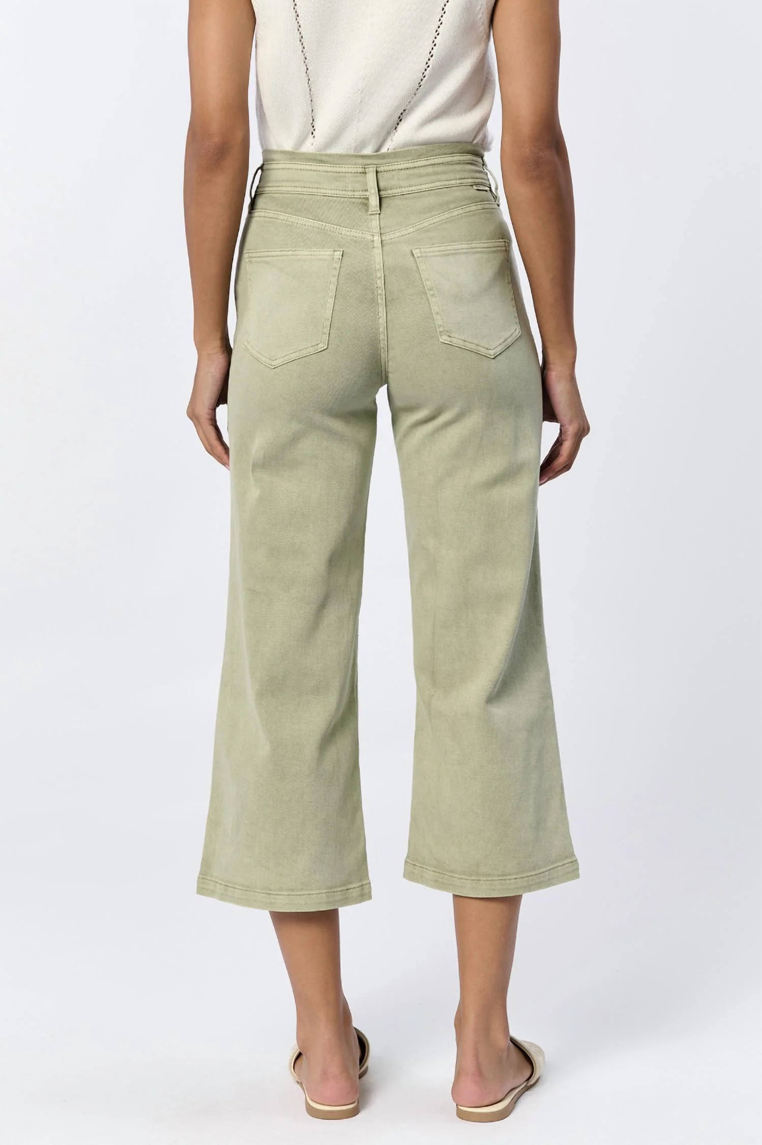 Audrey Tie Waist Jean In Sage