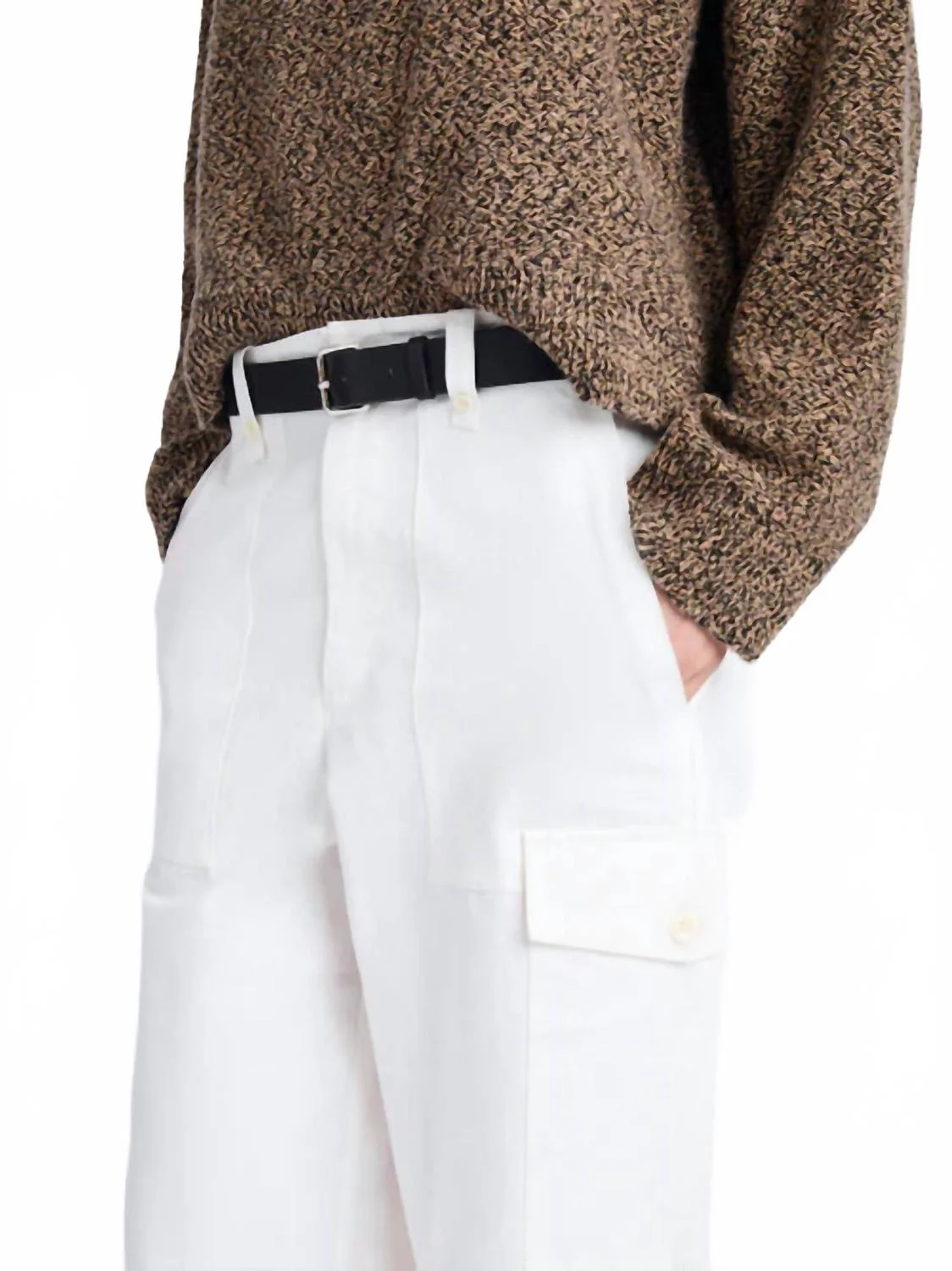 Octavia Pant In Off White