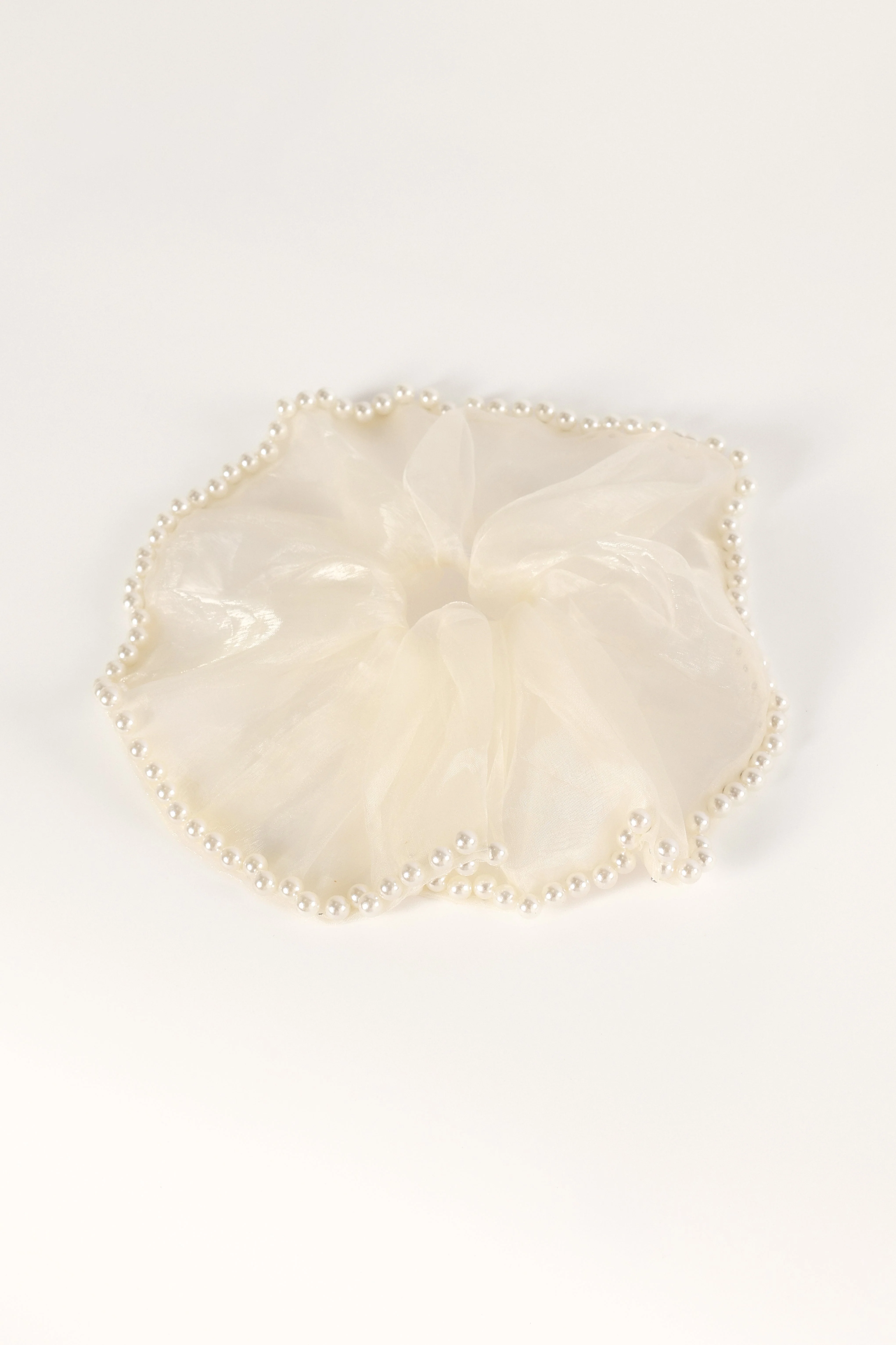 Astoria Pearl Hair Tie - Black Cream