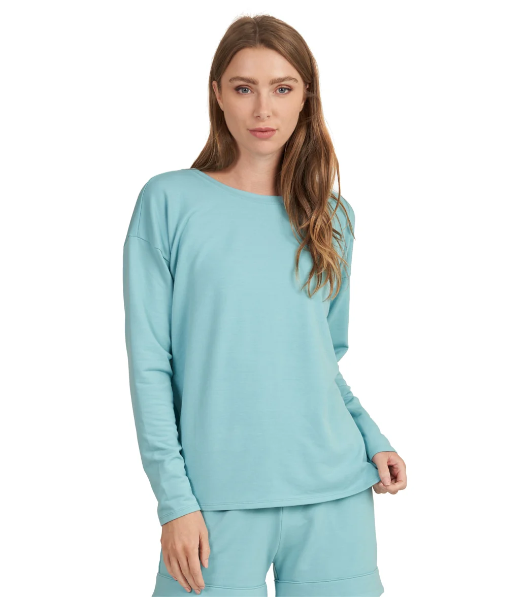 Thrive Societe Cross Back Satin Trim Pull Over