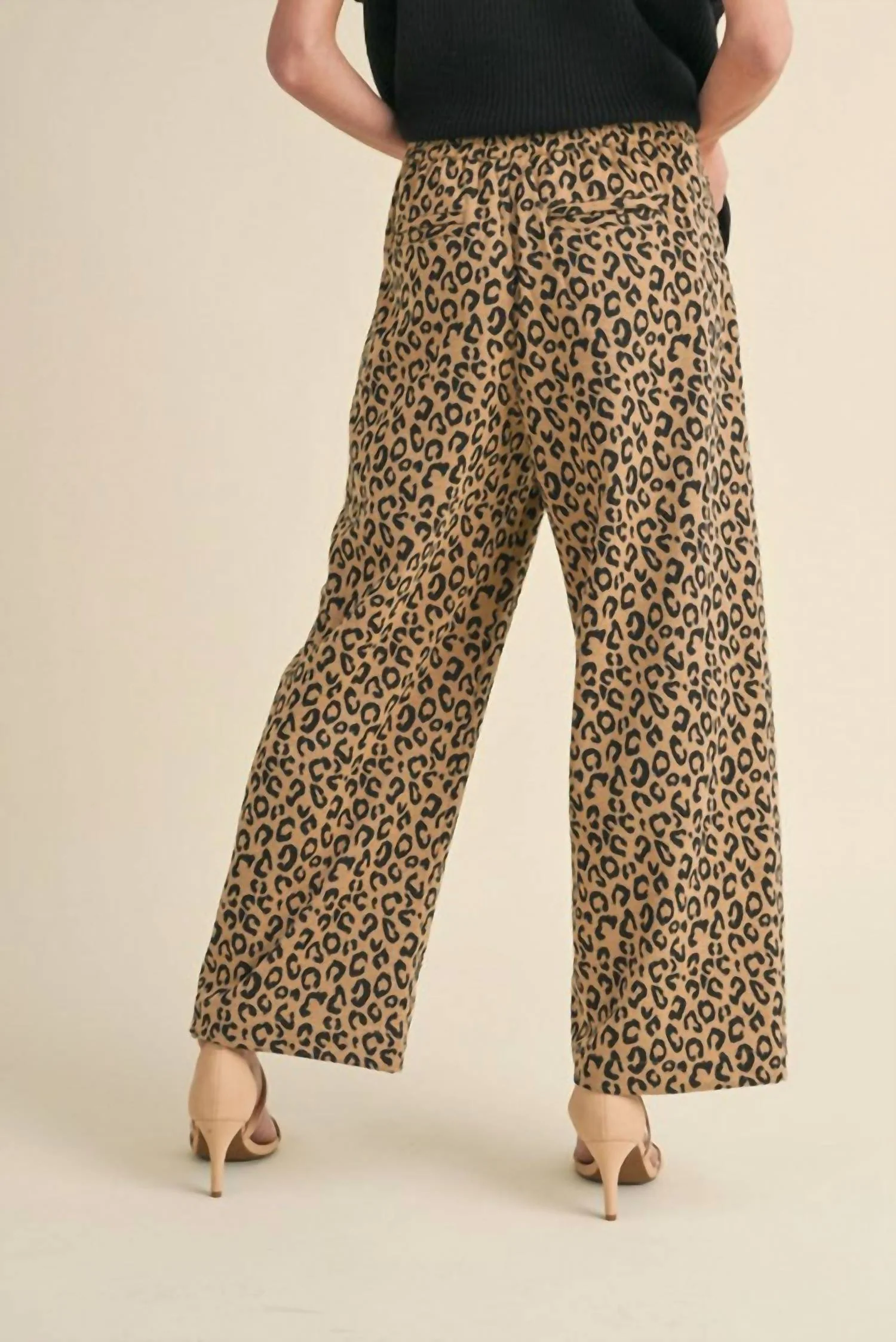 Women's Wide Leg Pants In Brown