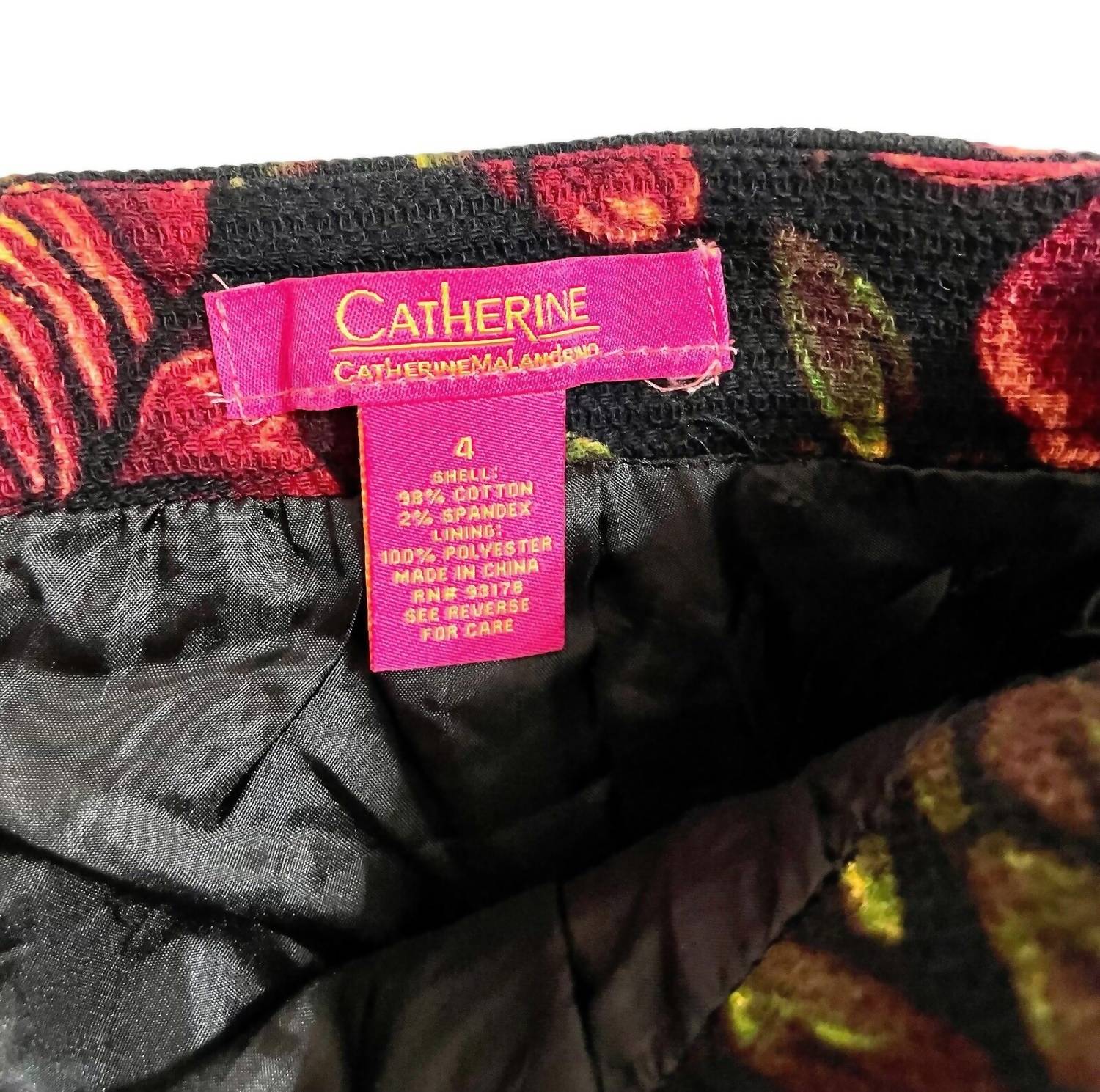 Floral Roses Print Woven Pencil Skirt In Multicolor