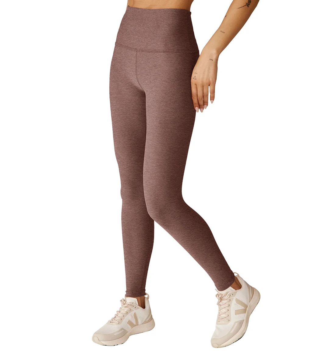 Beyond Yoga Spacedye High Waisted Caught In The Midi 7/8 Yoga Leggings Rose Brush Heather