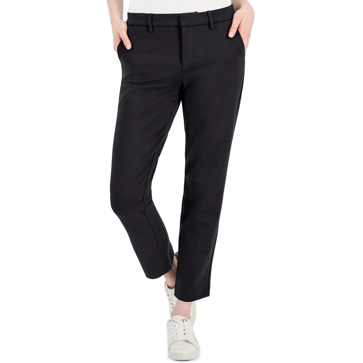 Womens High Rise Stretch Ankle Pants