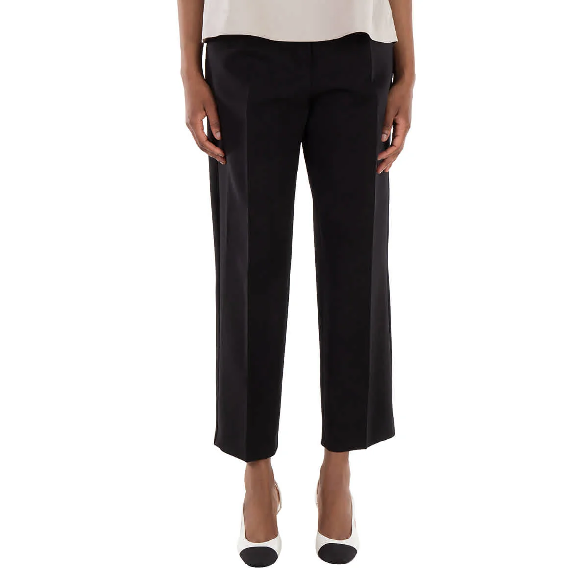Max Mara Verbano Stretch-Wool Trousers, Brand Size 38 ( US Size 4 )