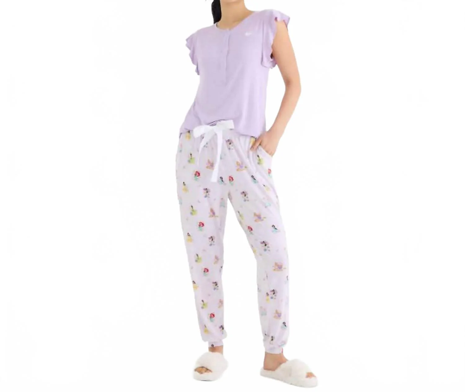 Modal Magnetic Short Sleeve Jogger Set In Disney Princess