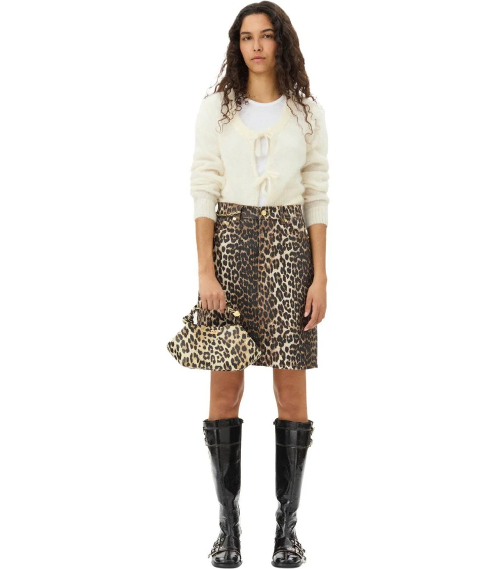Denim Animalier Skirt