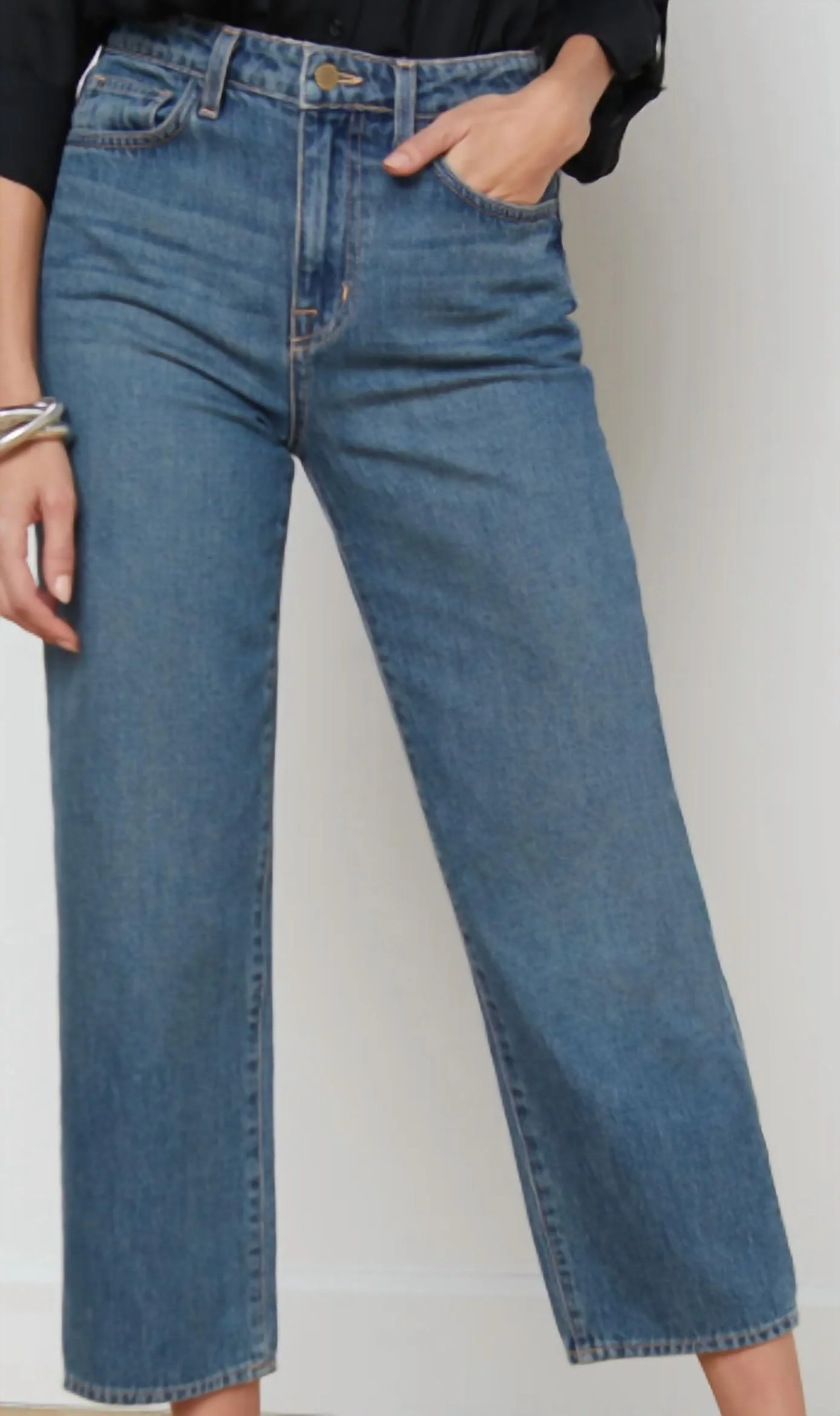 June Stovepipe Crop In Blue