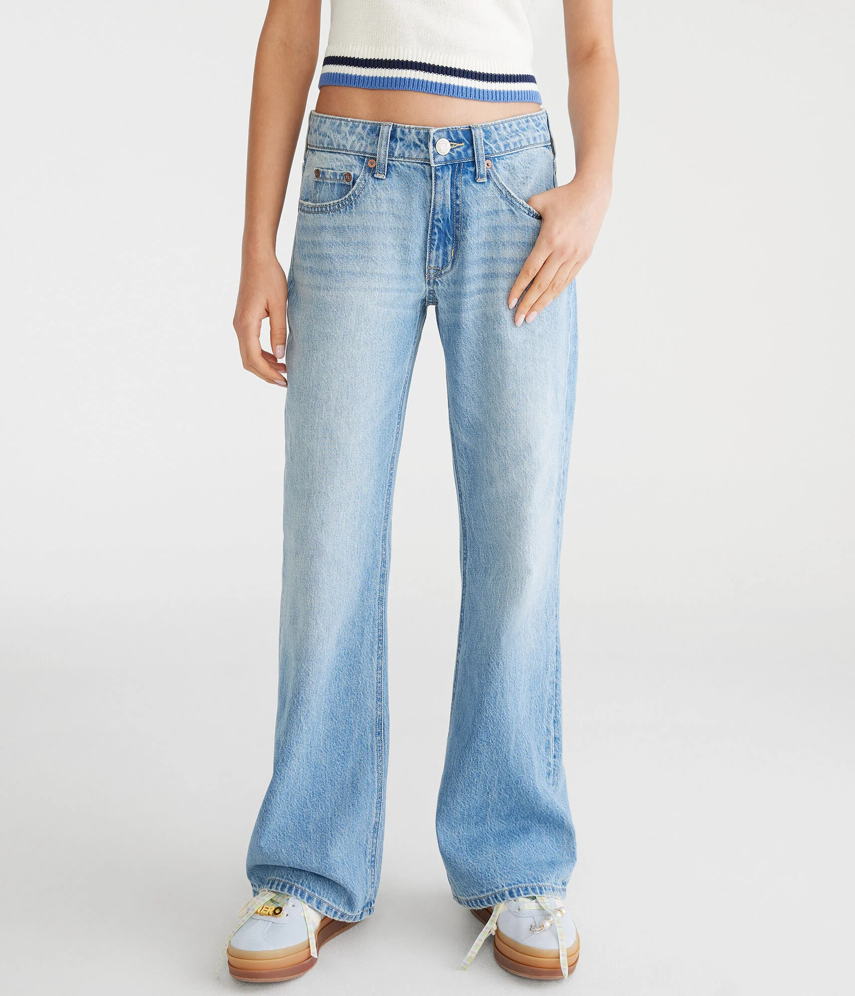 Aeropostale Low-Rise Baggy Flare Jean