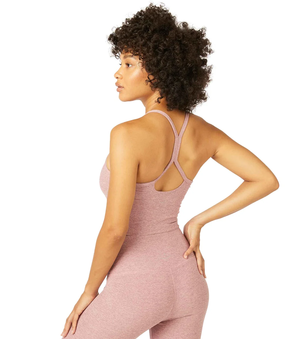 Beyond Yoga Spacedye Slim Racerback Cropped Tank Blush Blooms-Pink Haze