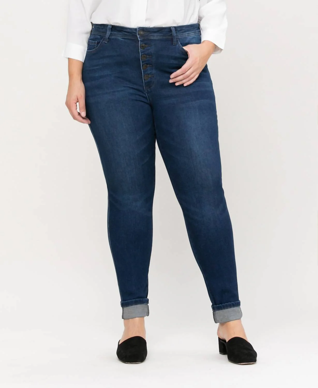 Haylie High-Rise Skinny Jeans In Dark Wash