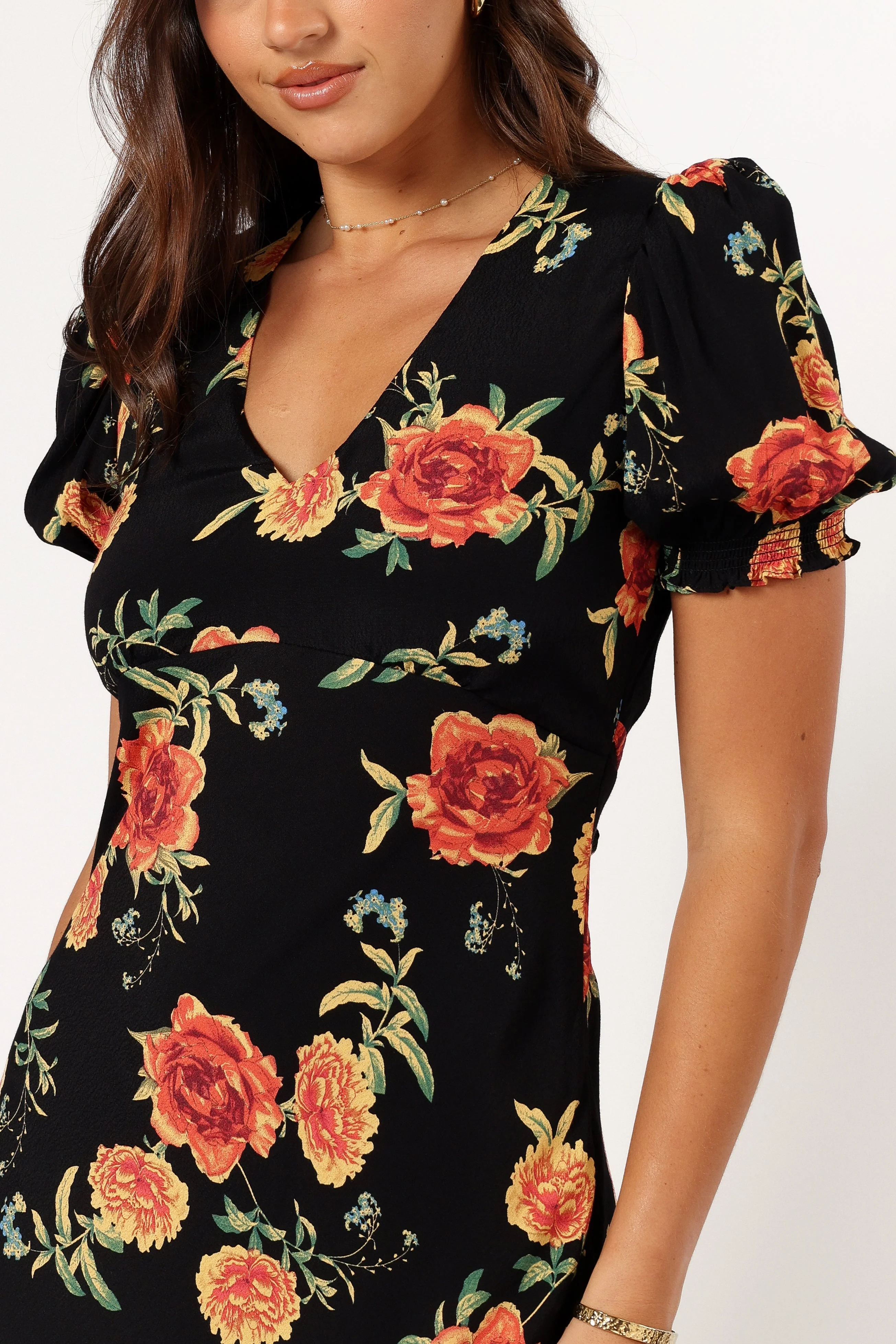 Christine Midi Dress - Sunset Floral