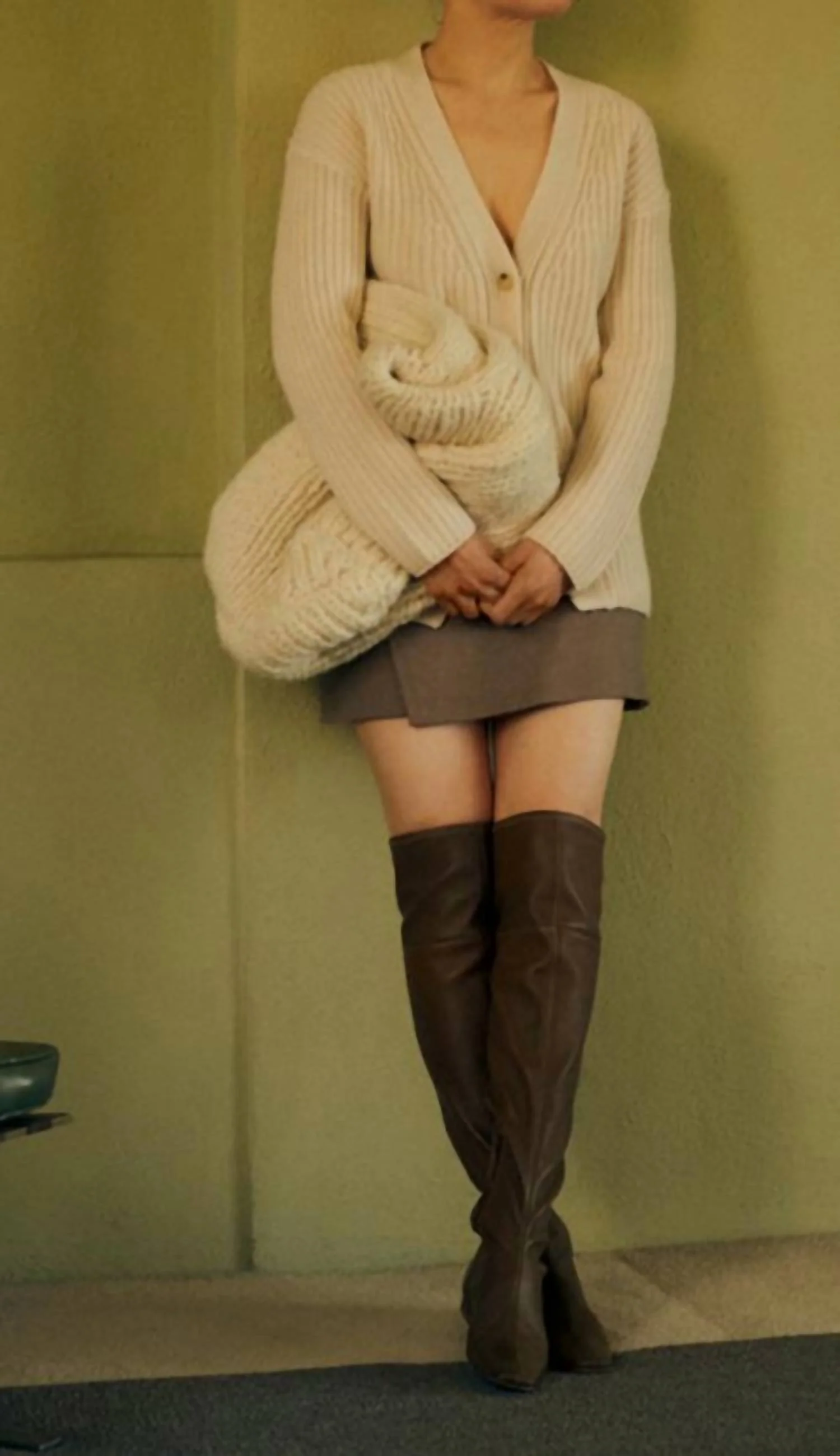 Asymmetric Paneled Skirt In Birch